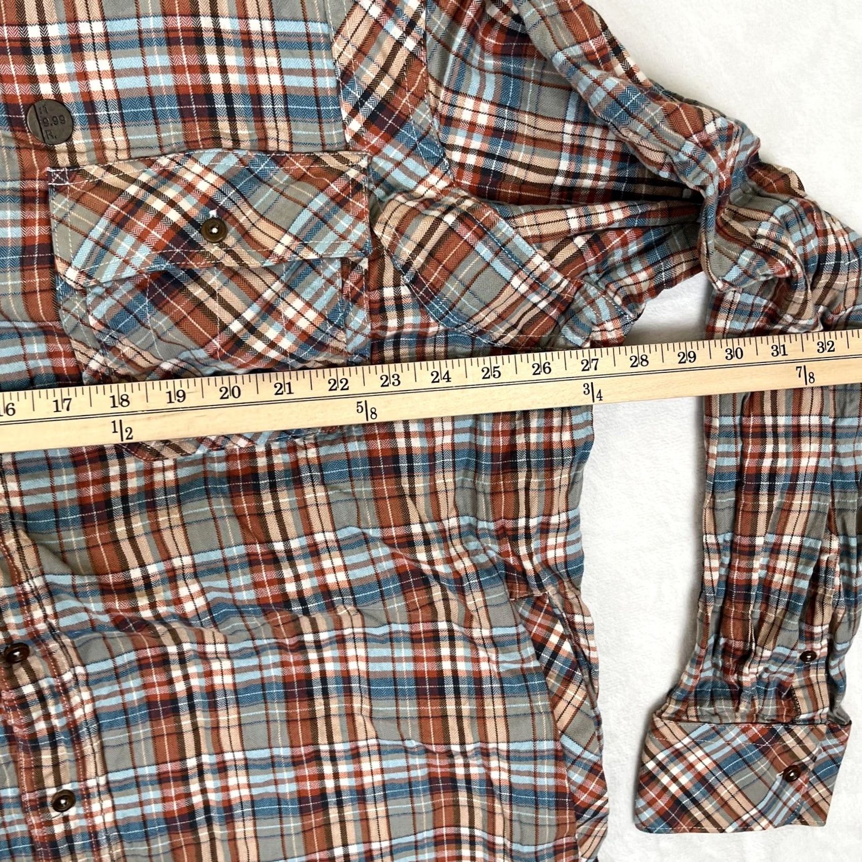 Rocawear Rocawear Long Sleeve Button Front Shirt Mens 3XL Plaid Pockets Twill Cotton Spandex Multicolor Casual Shirt Size US XXL / EU 58 / 5 - 7 Thumbnail