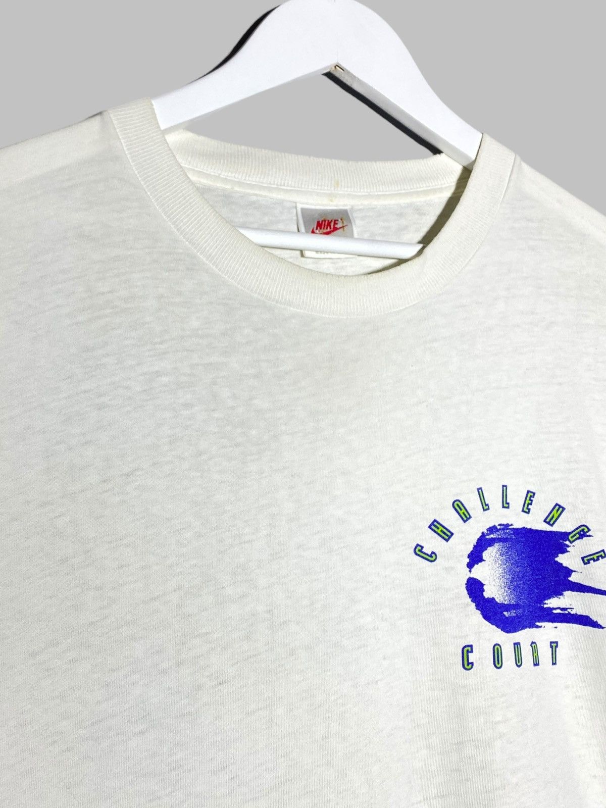 Nike Vintage 90s Nike Challenge Court Rare T-shirt Made in USA Size US XL / EU 56 / 4 - 4 Thumbnail