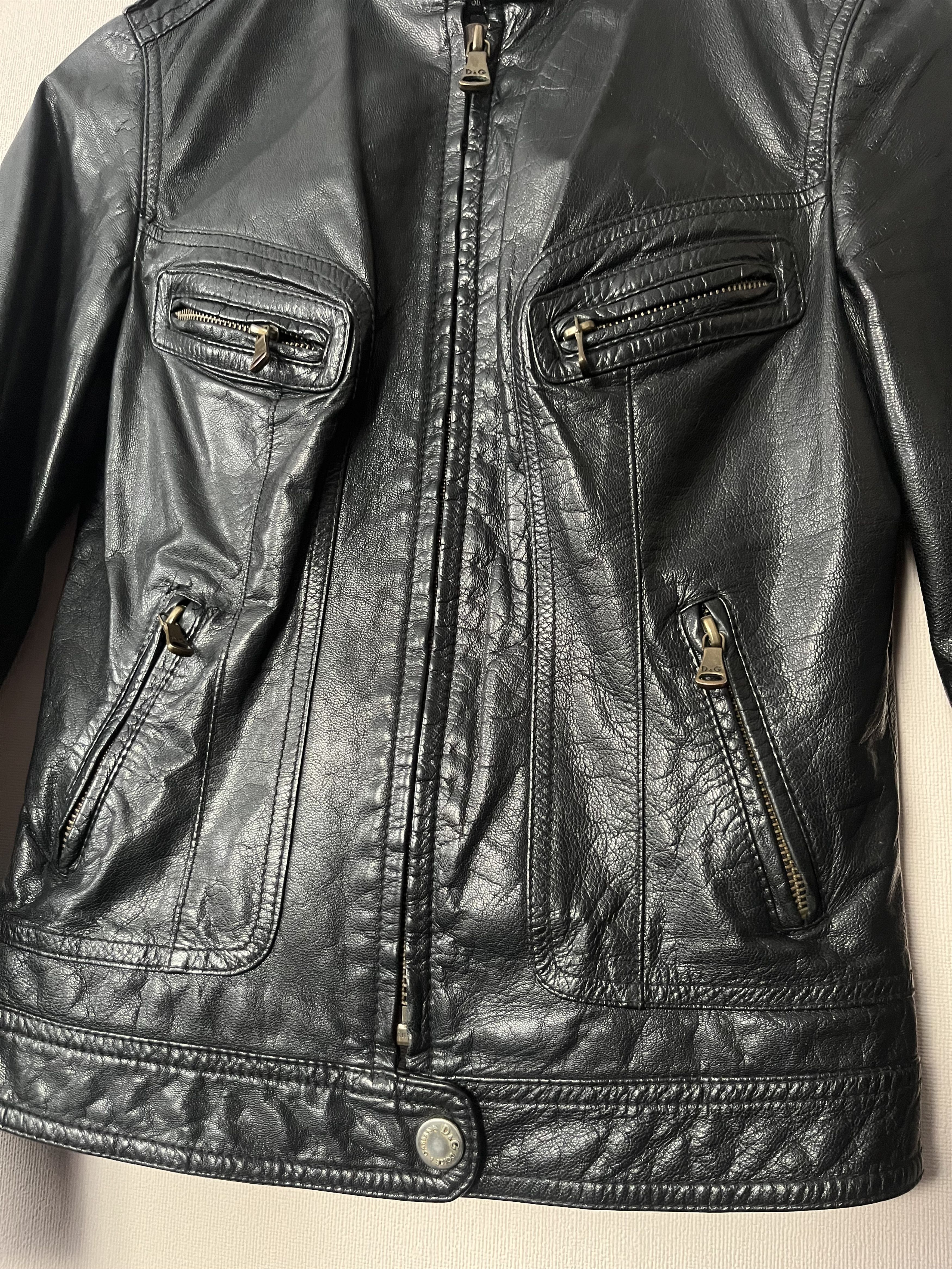 Dolce & Gabbana Vintage Dolce & Gabbana Black Biker Leather Jacket Size 40 Size S / US 4 / IT 40 - 4 Thumbnail