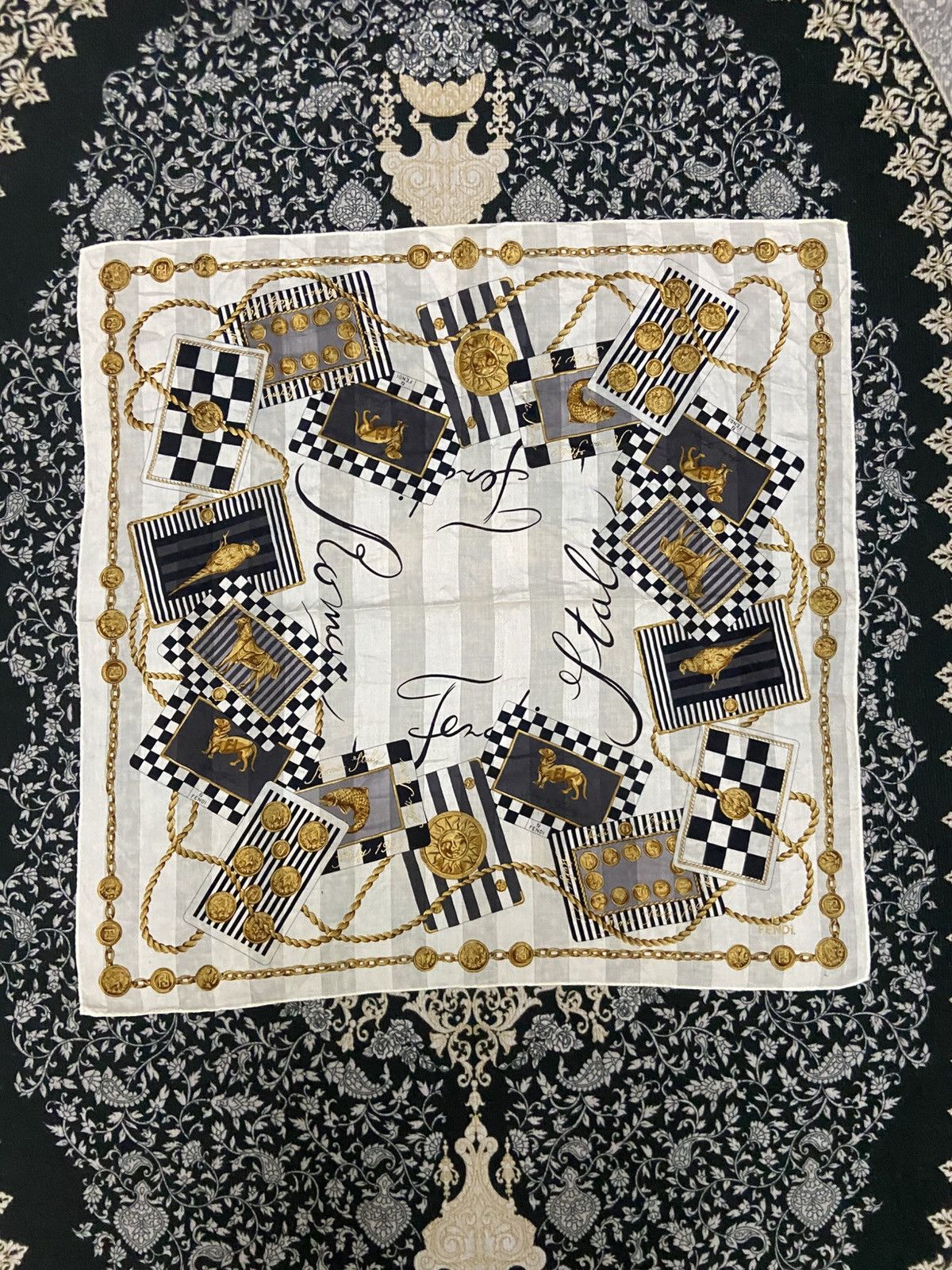 Fendi Fendi Roma Italy handkerchief / pocketsquare Size ONE SIZE - 2 Thumbnail