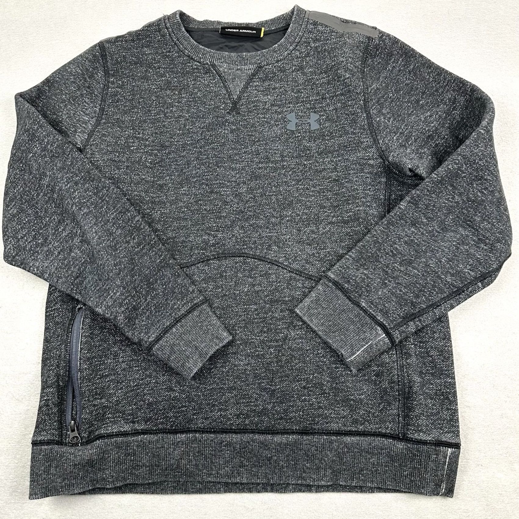Under Armour Under Armour Sweatshirt Women Medium Gray Solid Crewneck Pullover Zipper Side Zip M Size M / US 6-8 / IT 42-44 - 2 Thumbnail