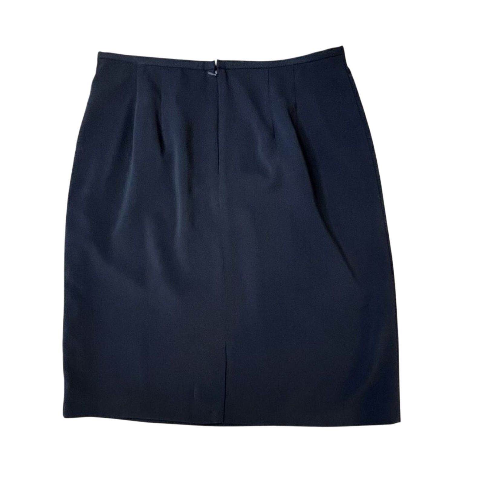 Other Norton McNaughton Navy Blue Lined Washable Straight Skirt 14 Size 36" / US 14 / IT 50 - 10 Thumbnail