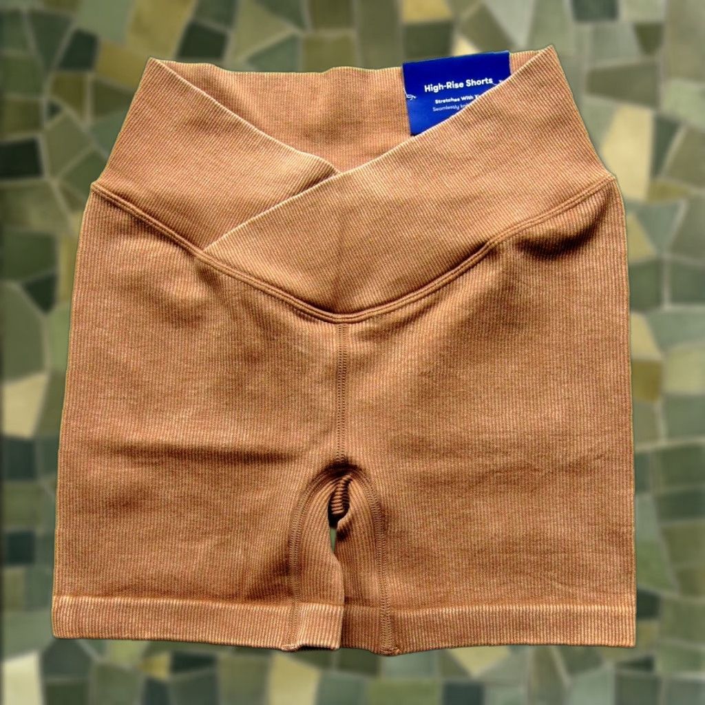 Vintage Joy Lab Brown Ribbed High Rise Knit Comfort Stretch Shorts Women XS Size 26" / US 2 / IT 38 - 1 Thumbnail