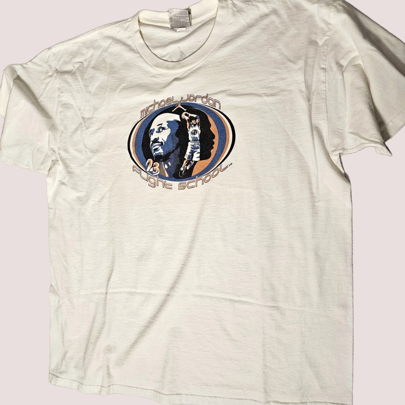 Nike Nike Retro Camp Shirt XL Michael Jordan Flight School White Short Sleeve Shirt Mens Nike Air Jordan Retro Basketball Graphic Print Logo Vintage Size US XL / EU 56 / 4 - 1 Thumbnail