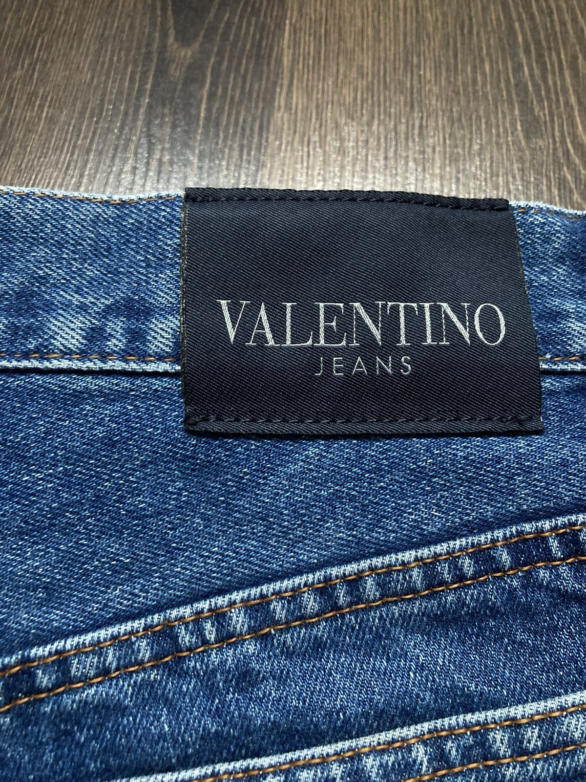 Blue Vintage Straight Jeans Valentino 32 Size 90s Dad Style