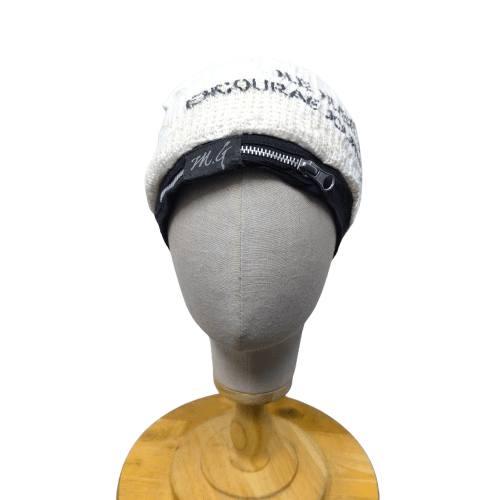 14th Addiction ☠️ Harajuku style zipper punk gothic emo beanie hat Size ONE SIZE - 2 Thumbnail