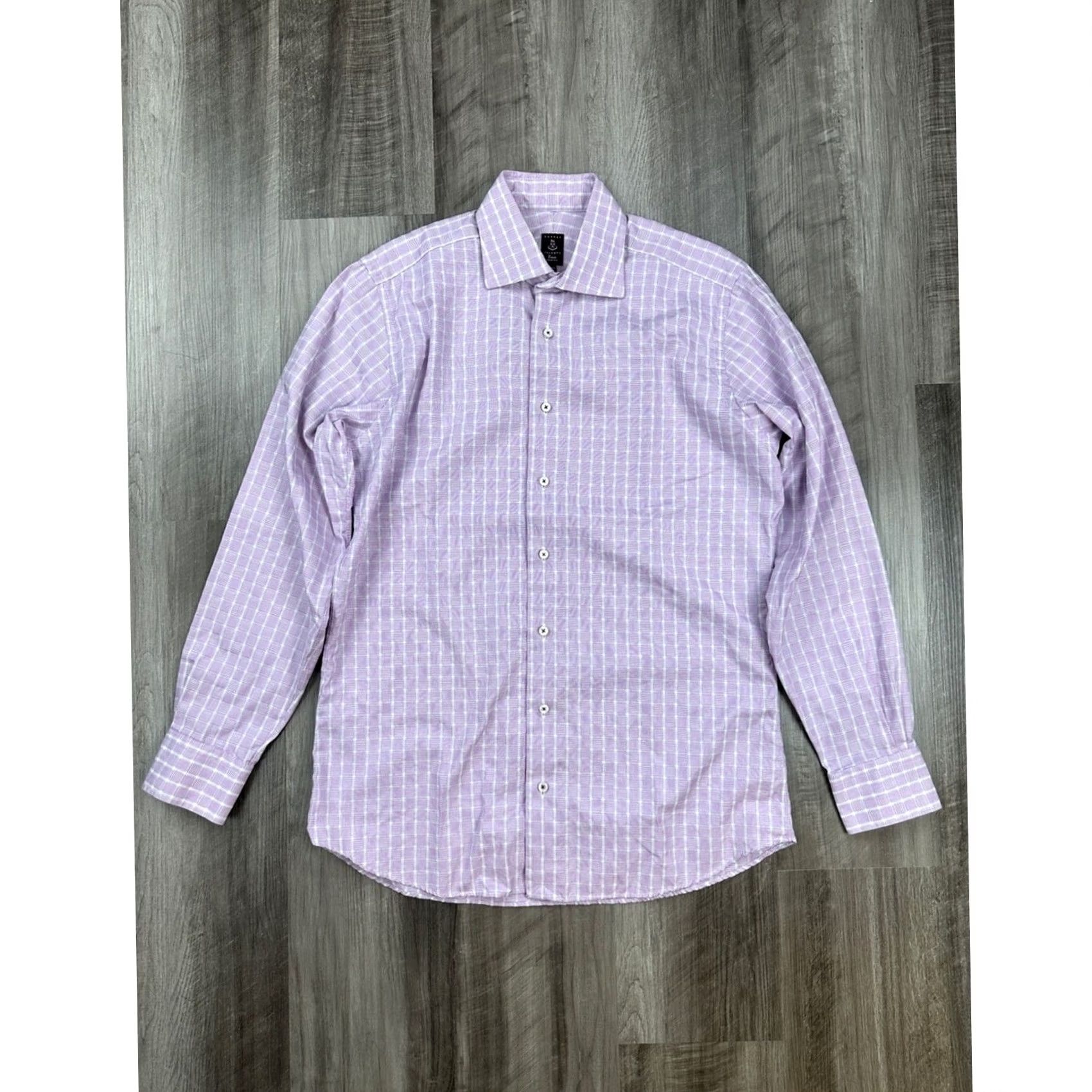 Robert Talbott Robert Talbott Estate Plaid Long Sleeve Button Down Shirt Mens M 15.5 Purple Navy White Size US M / EU 48-50 / 2 - 2 Thumbnail