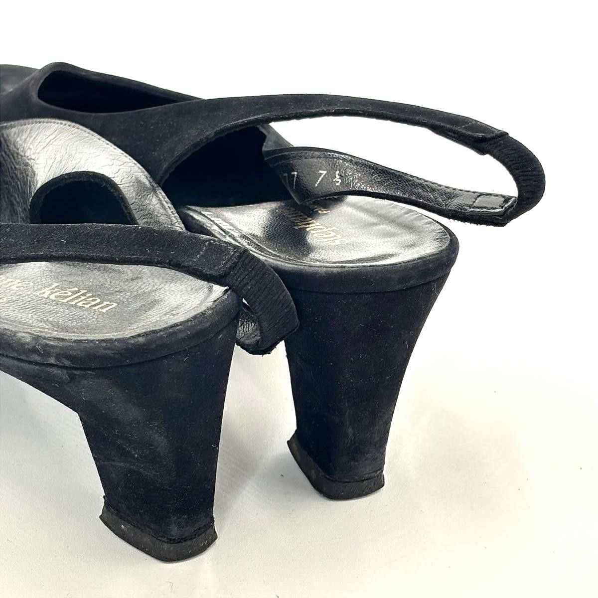 Designer STEPHANE KELIAN Black Suede Heels Size 7.5 Size US 7.5 / IT 37.5 - 9 Thumbnail