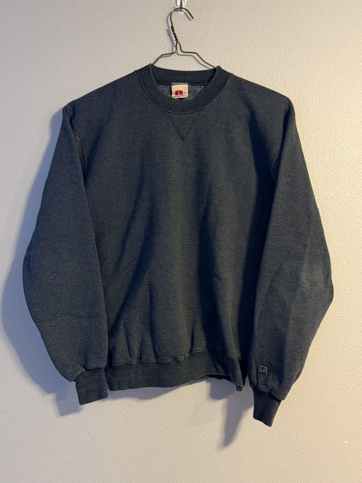 Russell Athletic 70s dark gray blank crewneck sweatshirt made in usa Size US M / EU 48-50 / 2 - 1 Thumbnail