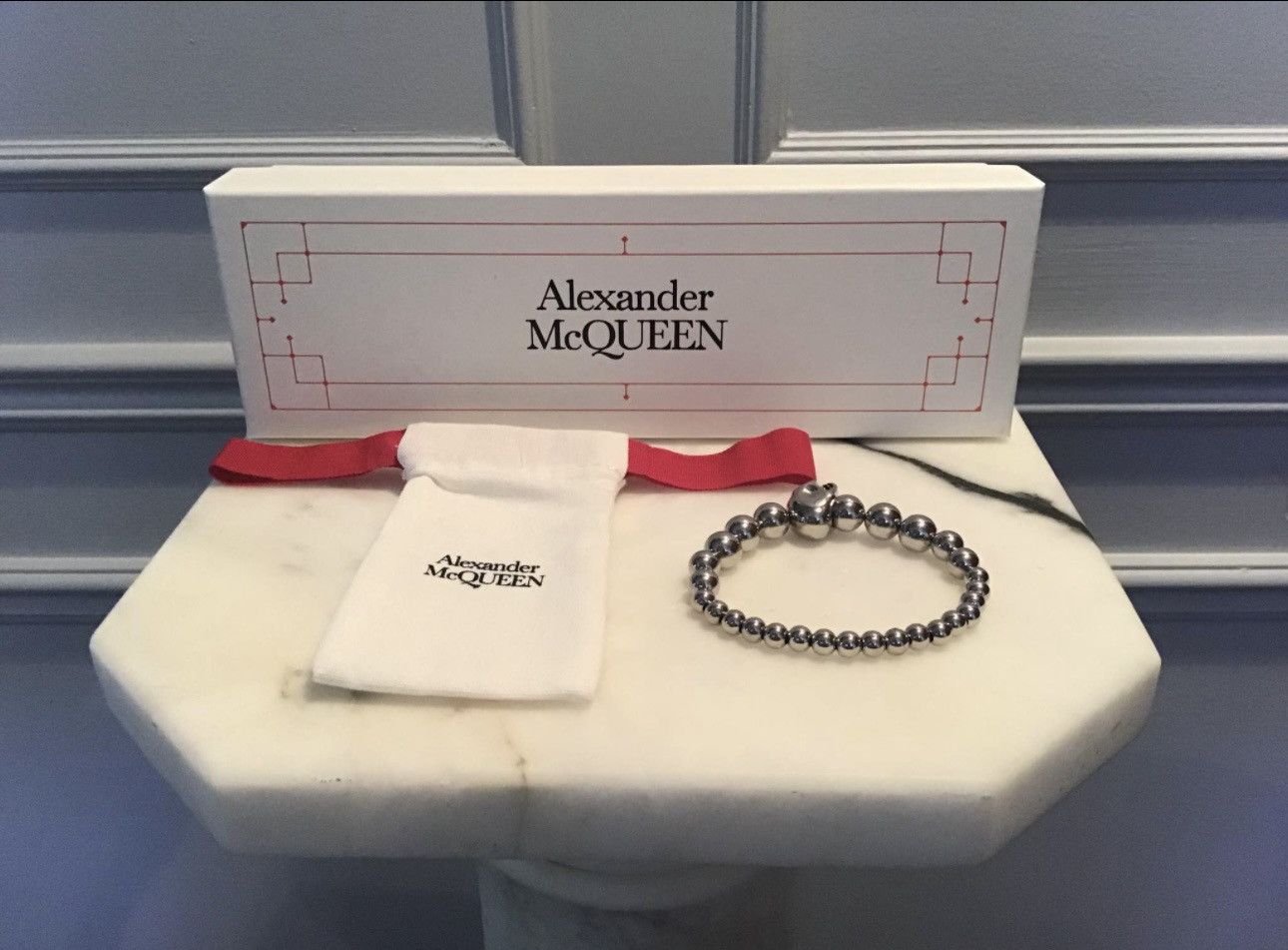 Alexander McQueen Alexander Mcqueen Silver Skull Bracelet Size ONE SIZE - 3 Thumbnail
