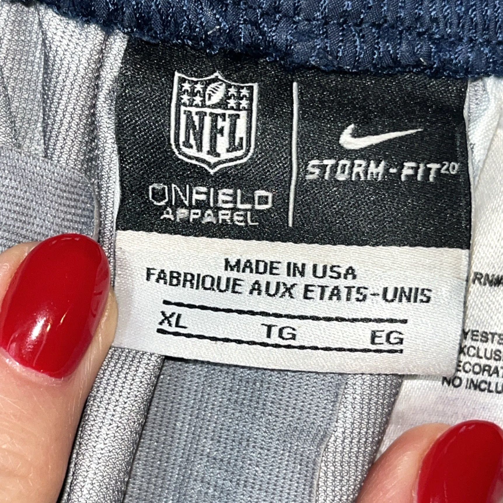 Nike Nike NFL Rams Navy BLUE Storm-fit Rain Pants Men's XL Snap Zip Leg Stretch Waist Size US 36 / EU 52 - 3 Thumbnail
