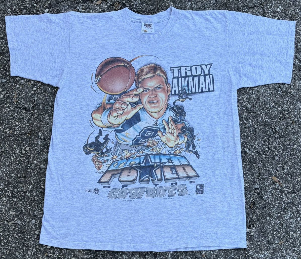 Other 1995 Dallas Cowboys Troy Aikman Caricature Shirt Explosion Size US XL / EU 56 / 4 - 1 Preview