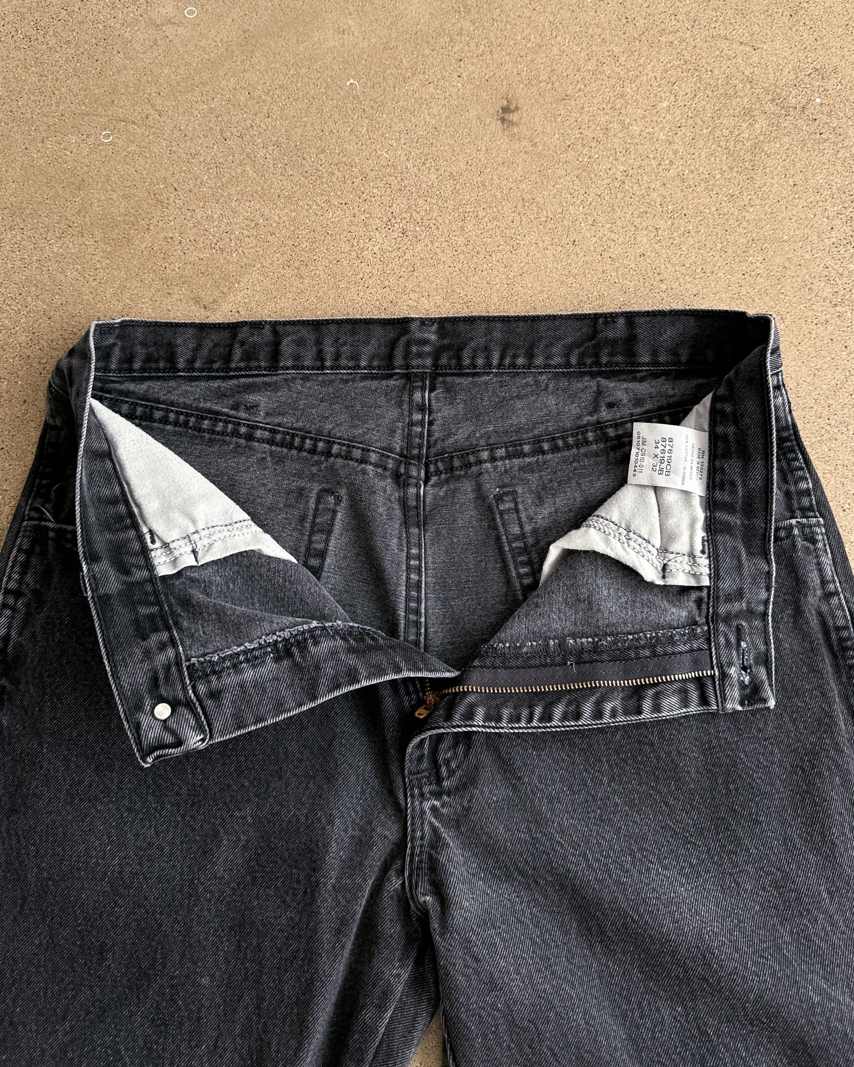 Vintage Vintage 90s Rustler Jeans Faded Black Wash Denim Men's 34 Size US 34 / EU 50 - 2 Thumbnail