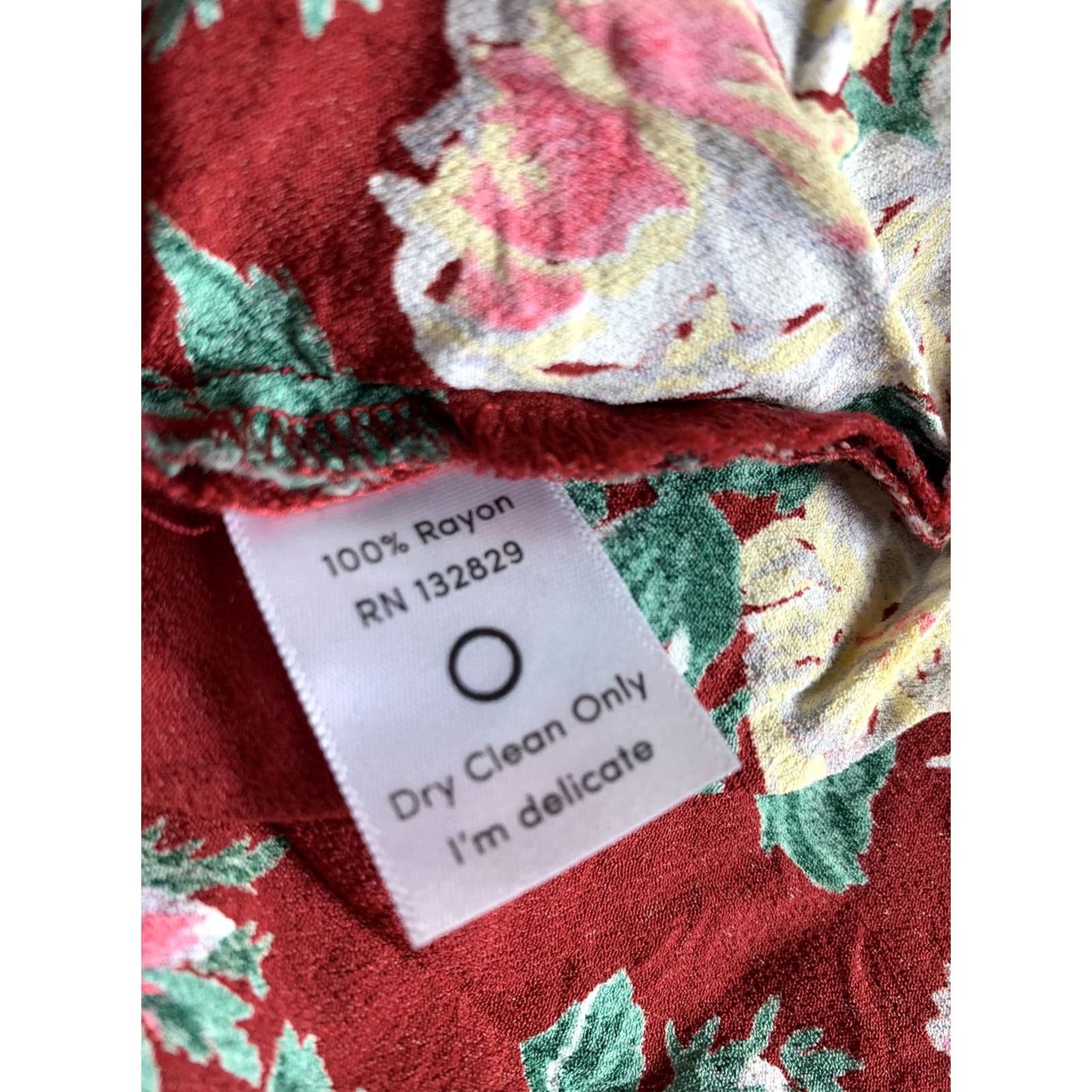 Vintage PRIVACY PLEASE OFF THE SHOULDER MAXI DRESS Womens XS Red Roses Flowers Dress Long Solid Sleeveless Size XS / US 0-2 / IT 36-38 - 6 Thumbnail