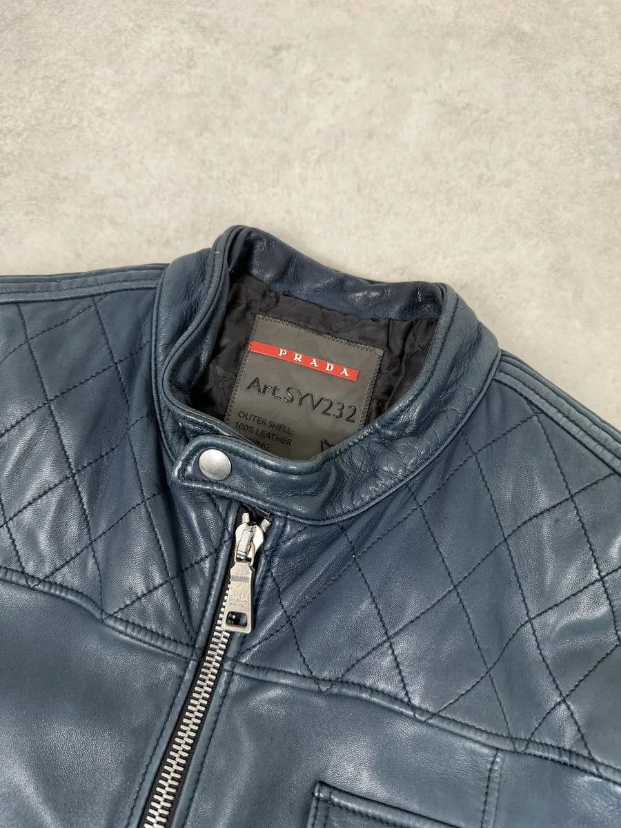 Prada AW2008 Prada Navy Biker Leather Jacket Size US M / EU 48-50 / 2 - 8 Thumbnail