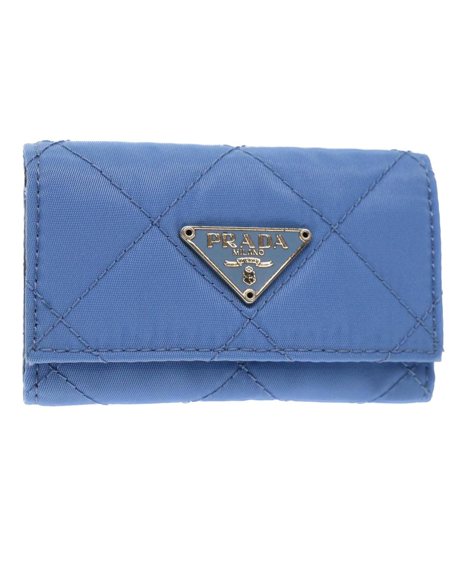 image of Blue Synthetic Prada Key Case, Women's