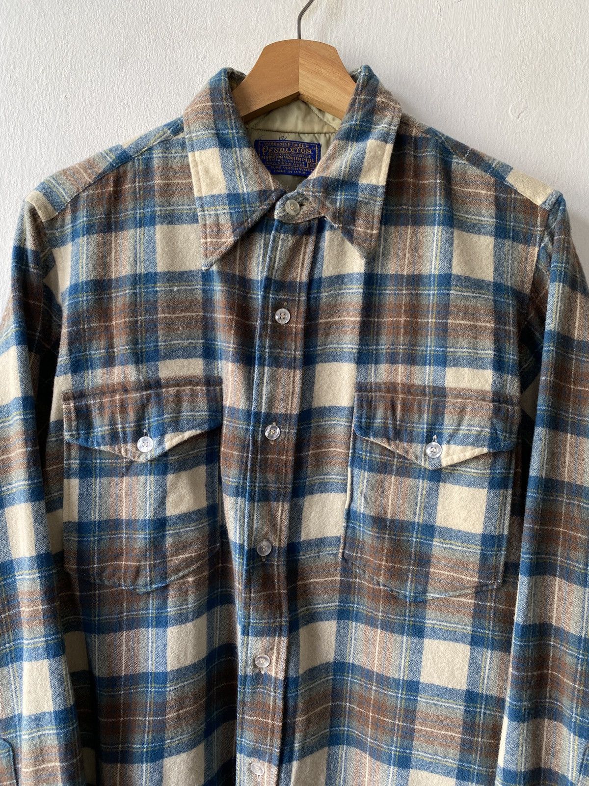 Flannel × Pendleton × Vintage Vintage 60’s Pendleton Double Pocket Virgin Wool Flannel Size US M / EU 48-50 / 2 - 5 Thumbnail