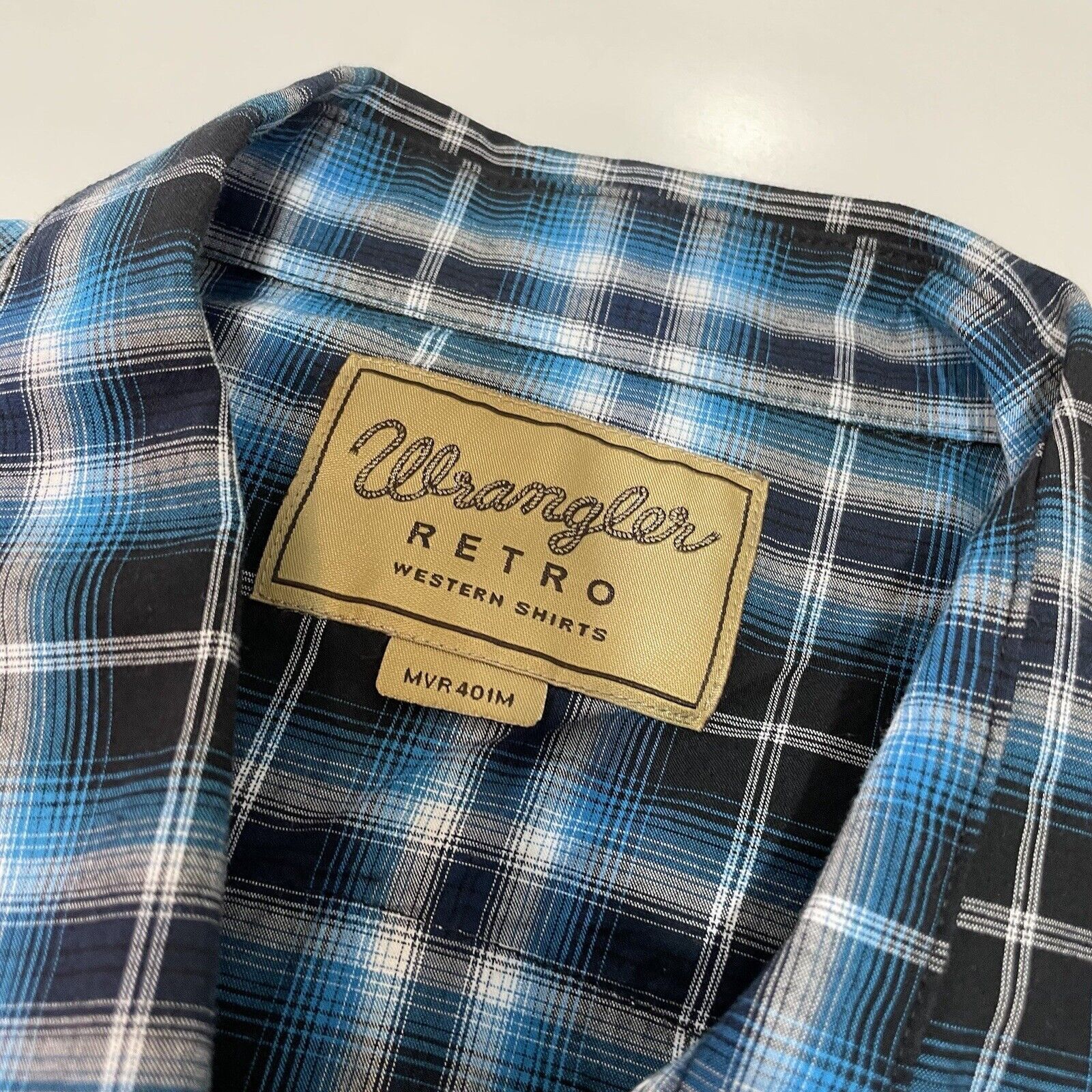 Wrangler VTG Wrangler Retro Men’s Pearl Snap Shirt Plaid Blue XL Size US XL / EU 56 / 4 - 3 Thumbnail