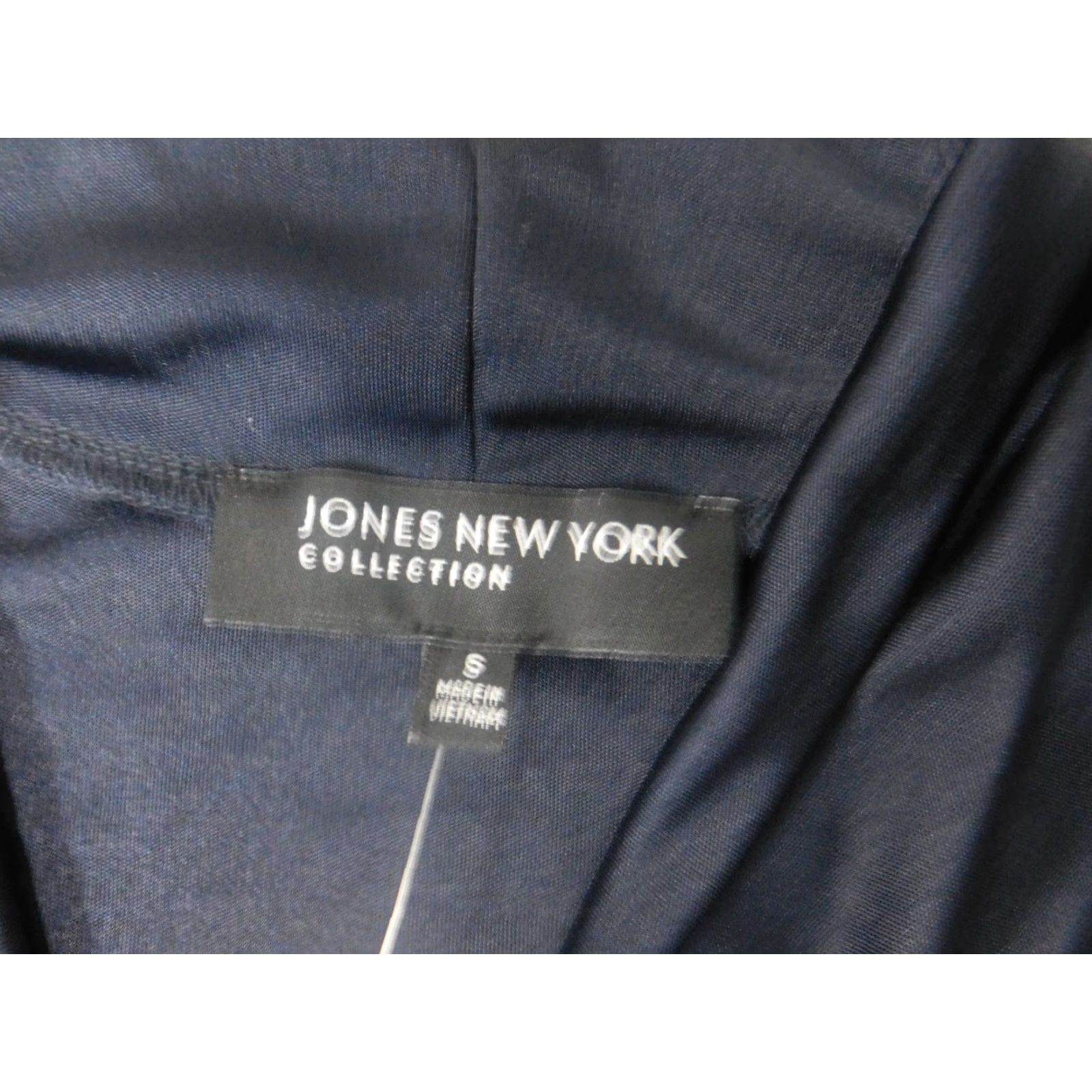 Jones New York Jones New York Womens Blouse S Blue Cap Sleeve Pullover Crew Neck Casual Button Polyester Rayon Stretch Classic Regular Shirt Size S / US 4 / IT 40 - 7 Thumbnail