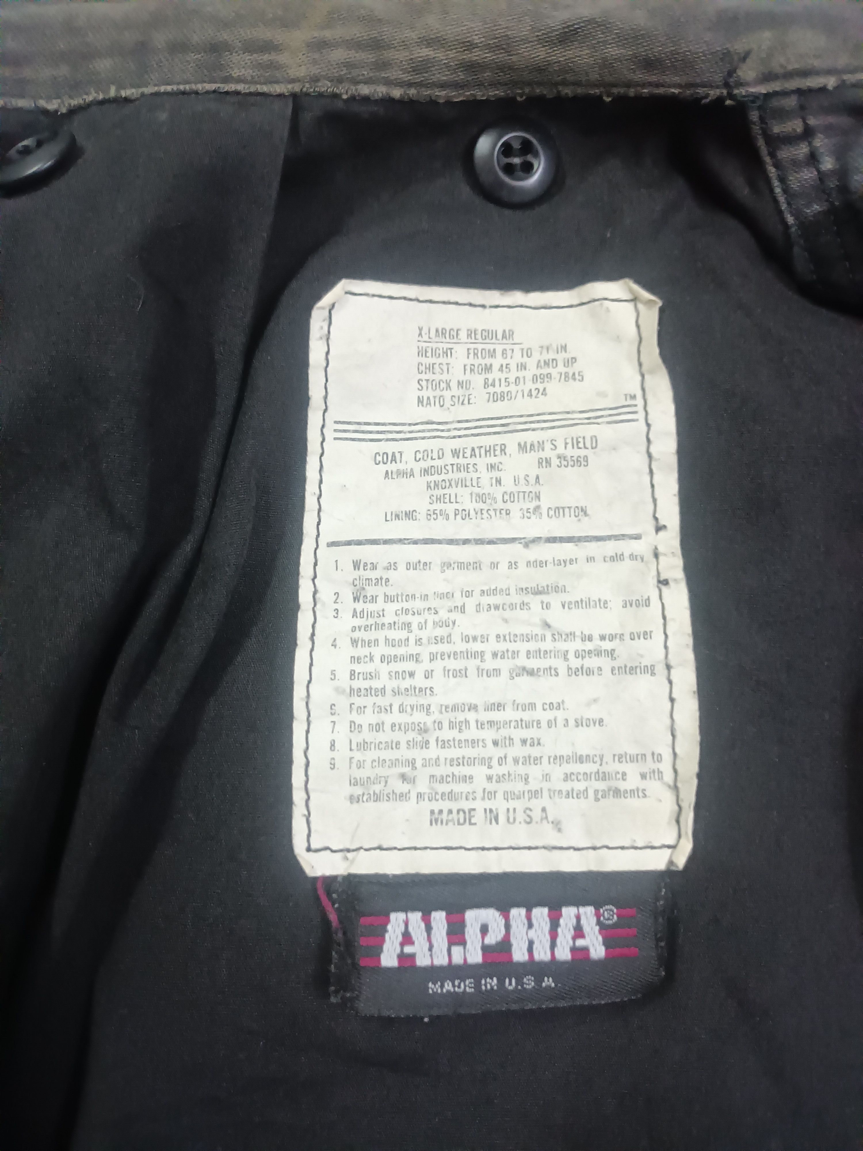 Alpha Industries 🔥 ALPHA MADE IN USA DISTRESSED JACKET 🔥 Size US XXL / EU 58 / 5 - 4 Thumbnail