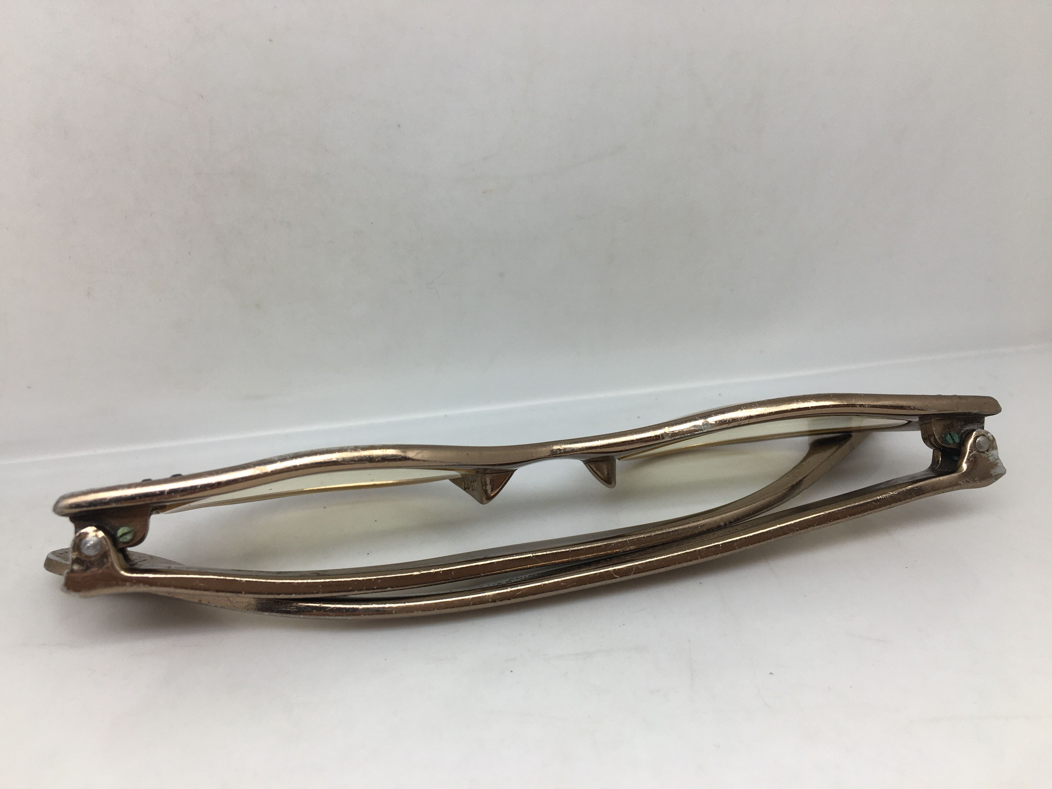 Vintage Vintage 50s TURA Woman Aluminum Brown Cateye Eyeglasses Size ONE SIZE - 9 Thumbnail