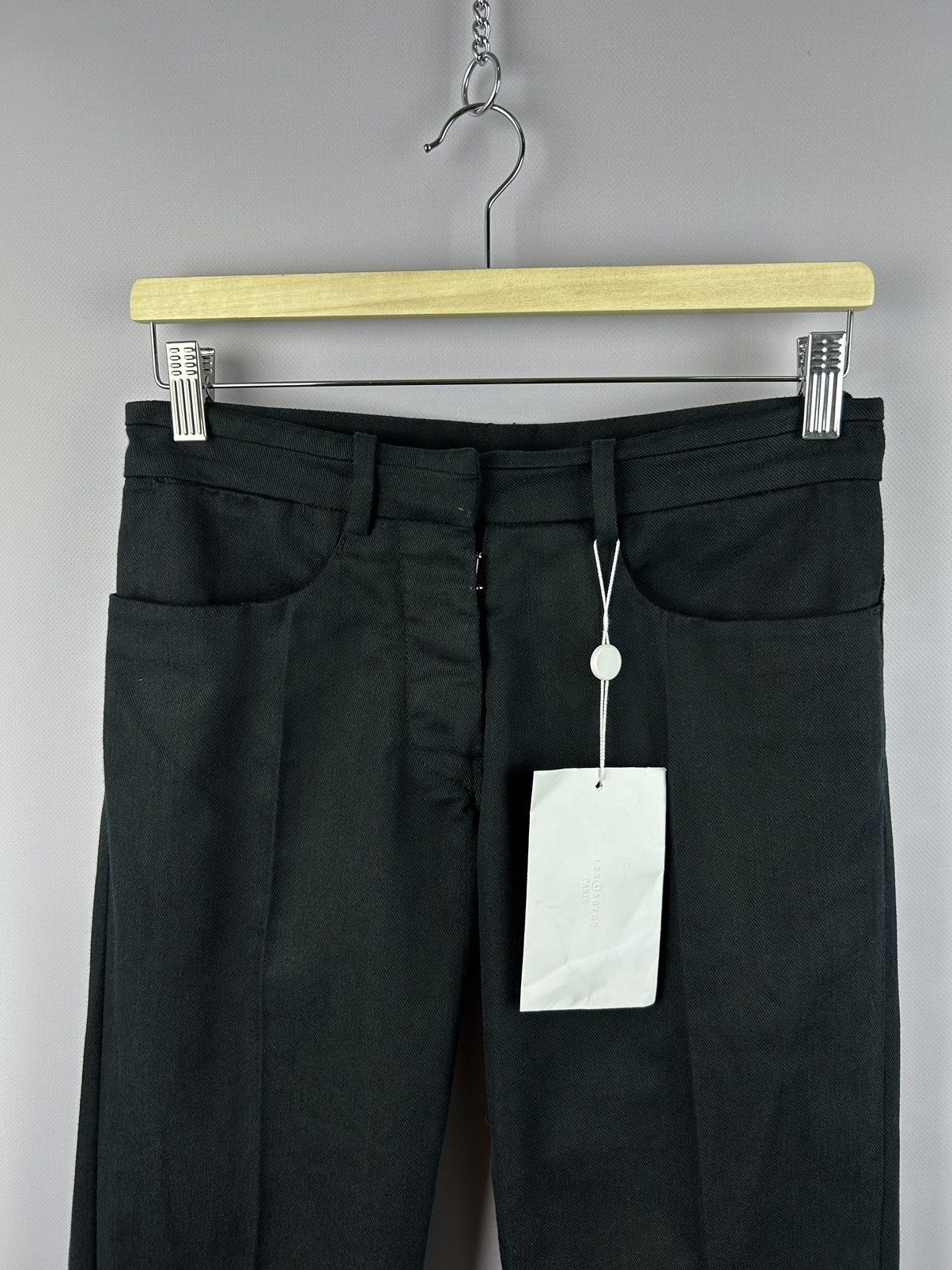 Maison Margiela Maison Margiela S/S 2010 Flat Front Black Pants Size IT42 Size 28" / US 6 / IT 42 - 2 Thumbnail