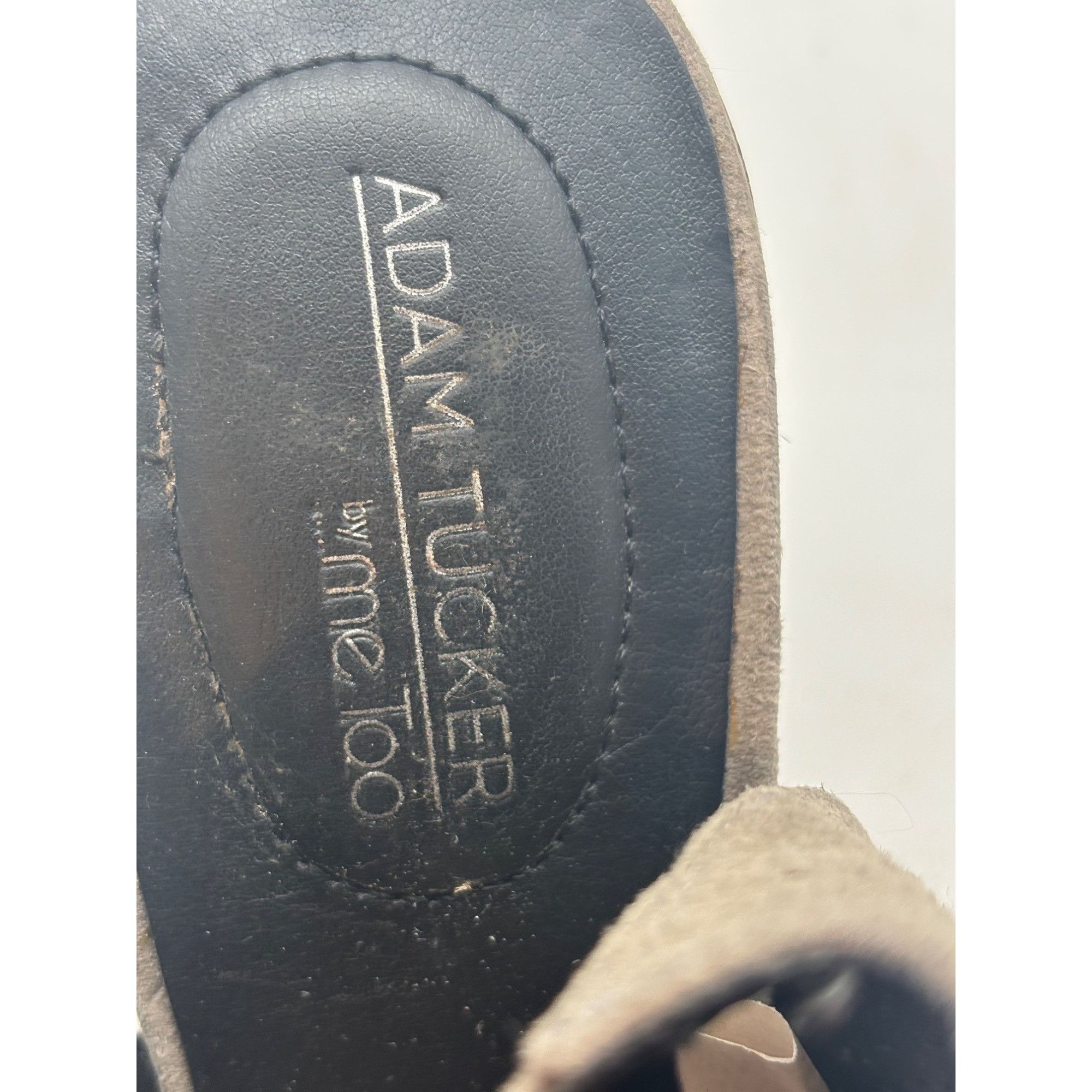 Other Adam Tucker Meridia Perforated Suede Sandal, 9.5, M, Taupe Size US 9.5 / IT 39.5 - 9 Thumbnail