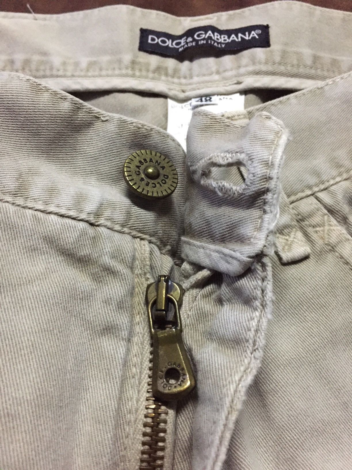 Dolce & Gabbana D&G Distressed Pocket Beige Casual Pants Size US 32 / EU 48 - 7 Thumbnail