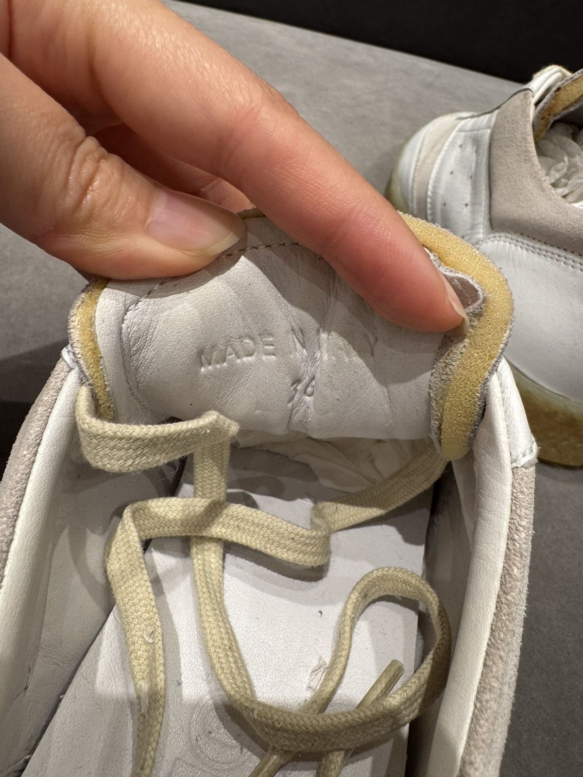 Maison Margiela 95New Leather & Suede Low-Top Sneakers - WHITE, 36 - No box Size US 6 / IT 36 - 6 Thumbnail