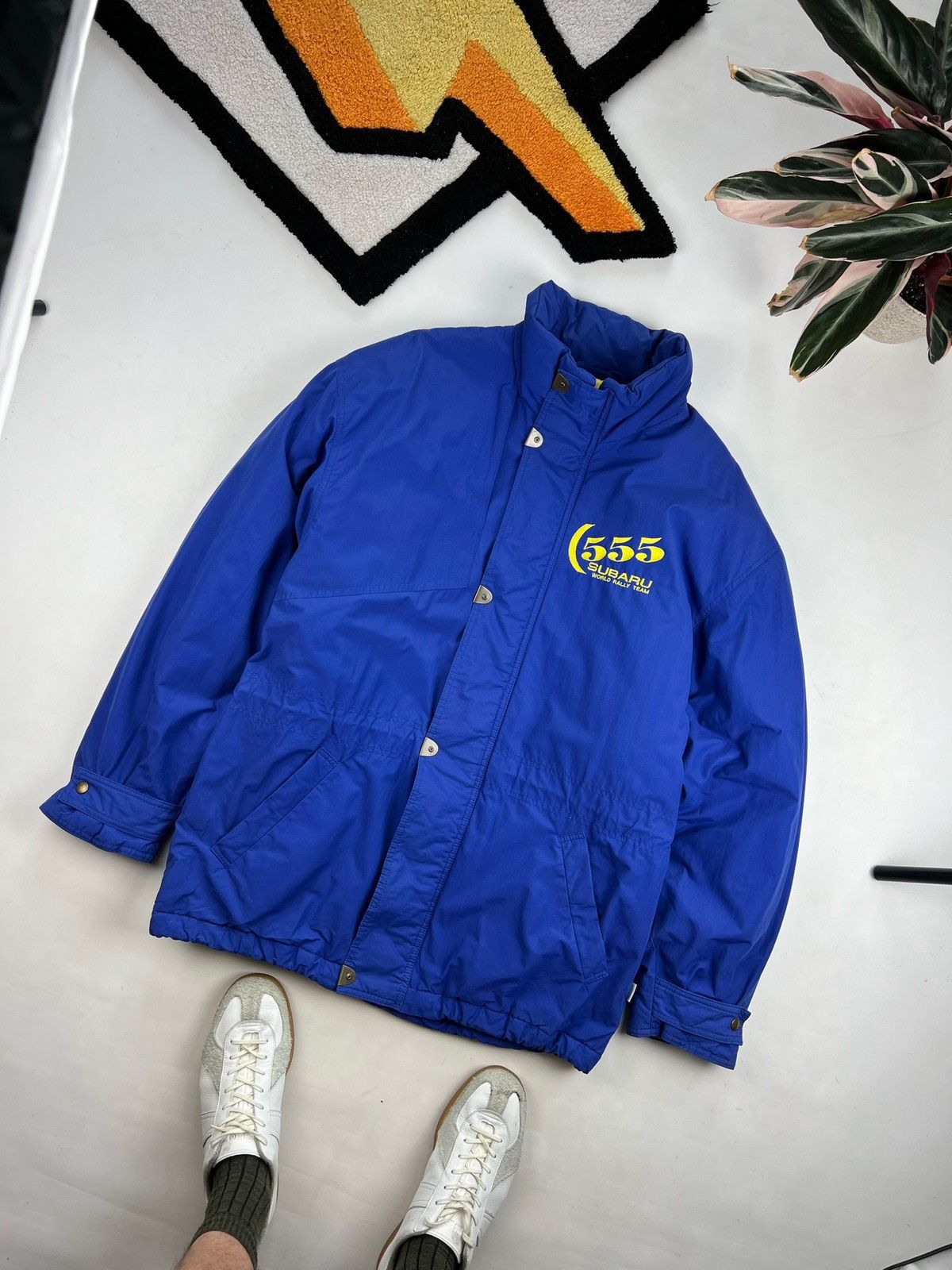 Vintage 90s Subaru Sti Light Jacket Faded Colour Big Logo