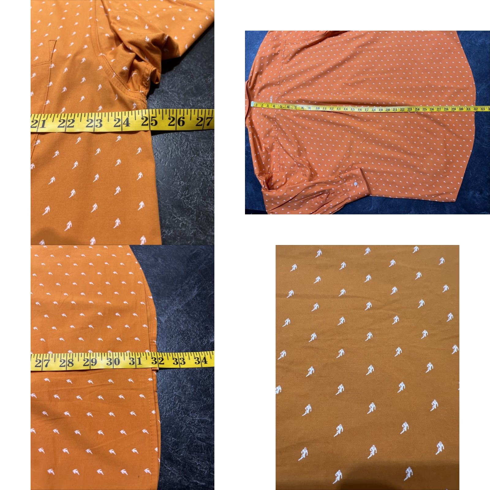 Ariat Ariat Graphic Print Long Sleeve Western Button-Up Shirt Men's Large Orange Pro Series Size US L / EU 52-54 / 3 - 8 Thumbnail