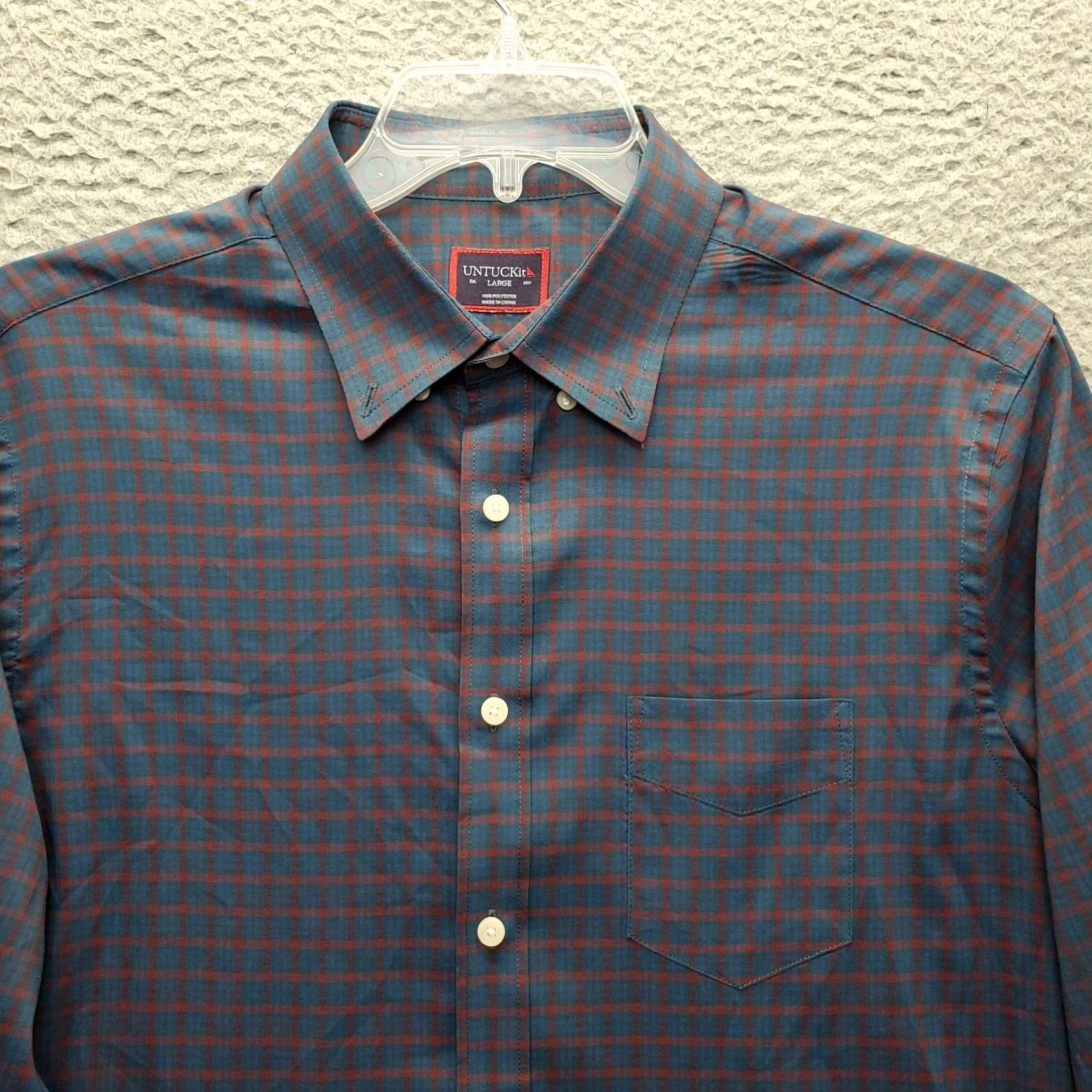 UNTUCKit UNTUCKit Button-Down Shirt Mens L Multi Plaid Long Sleeve Collared Chest Pocket Shirt Size US L / EU 52-54 / 3 - 3 Thumbnail