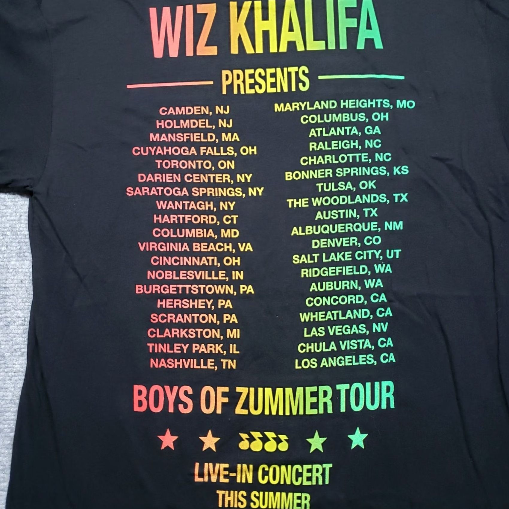 Next Level Next Level T-Shirt Mens S Black Wiz Khalifa Boys Of Zummer Tour Cotton Graphic Print Crew Neck Short Sleeve Size US S / EU 44-46 / 1 - 3 Thumbnail