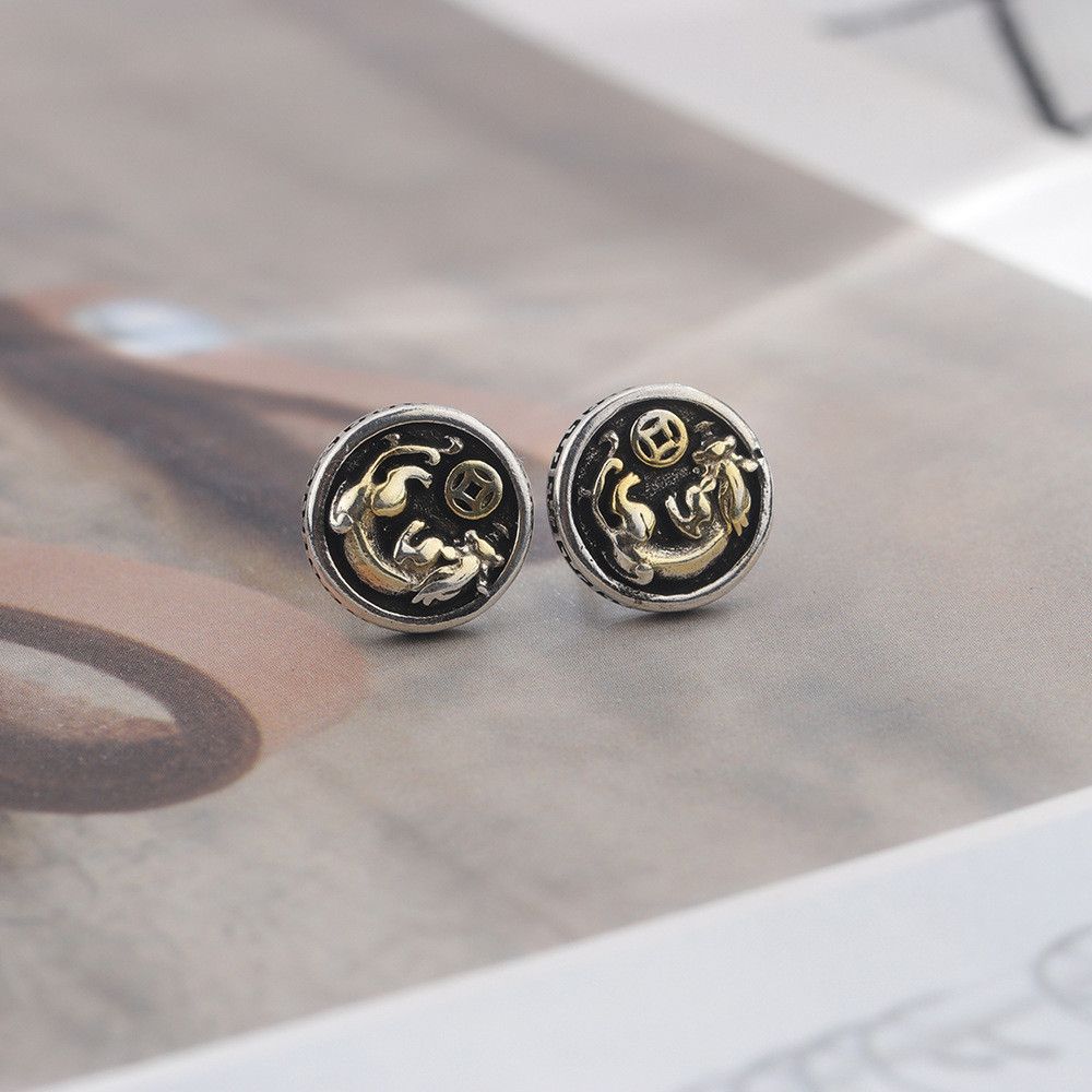 Jewelry Modern Earrings One Pairs Chrome Jewelry Size ONE SIZE - 1 Thumbnail