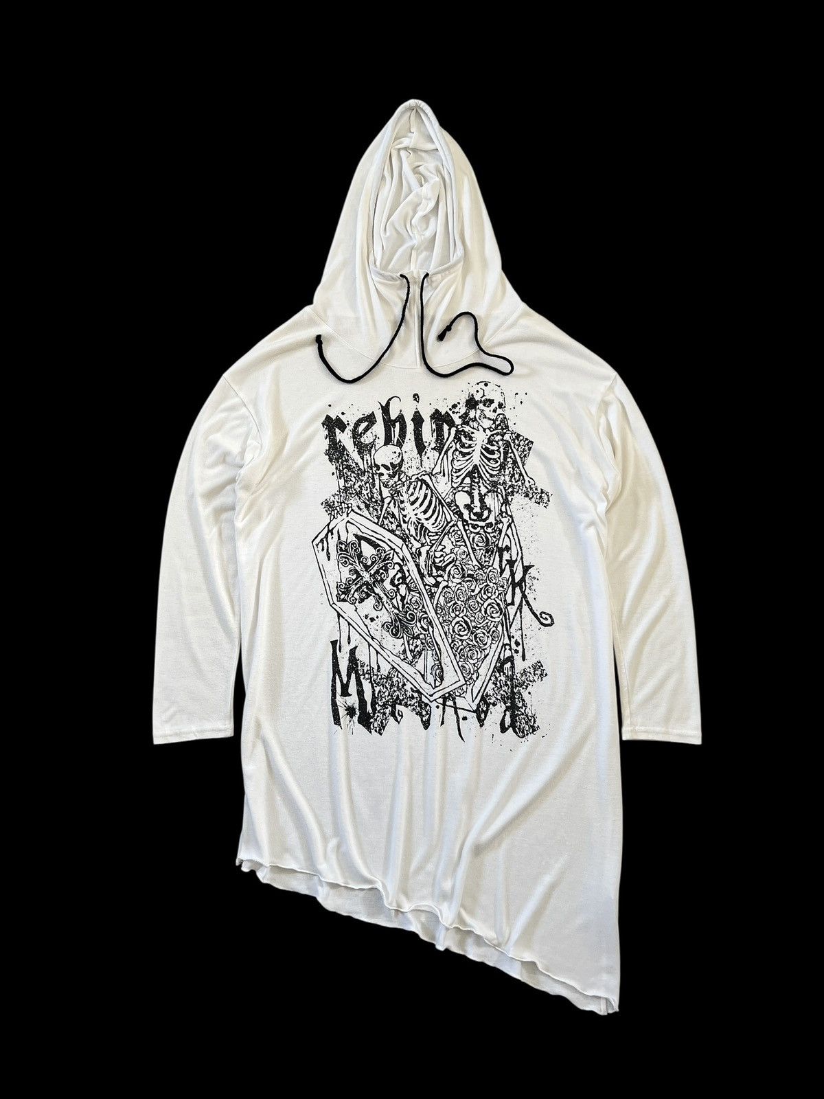 Algonquins Algonquins 🇯🇵 Skull Asymmetric Long Hoodie Size L / US 10 / IT 46 - 1 Thumbnail