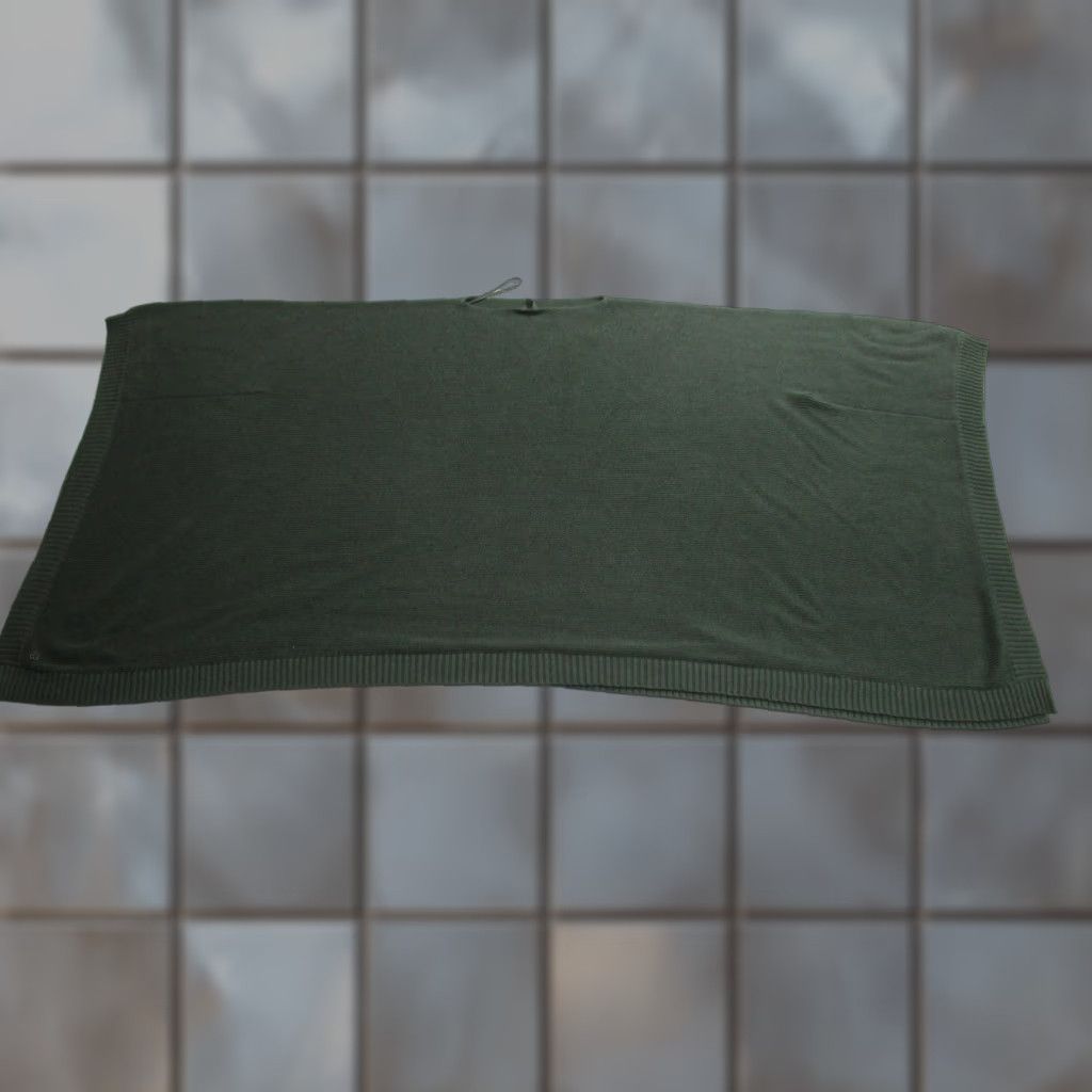Lululemon Lululemon Shawl Womens One Size Dark Green Ribbed Knit Wrap Poncho Cape Size ONE SIZE - 1 Thumbnail