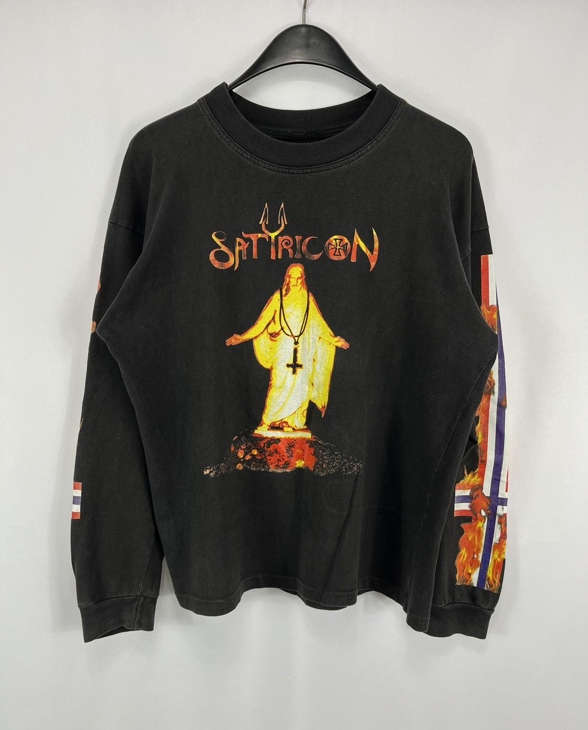 Band Tees × Vintage 90s Satyricon The Shadowthrone Vintage Longsleeve L Size US L / EU 52-54 / 3 - 1 Thumbnail