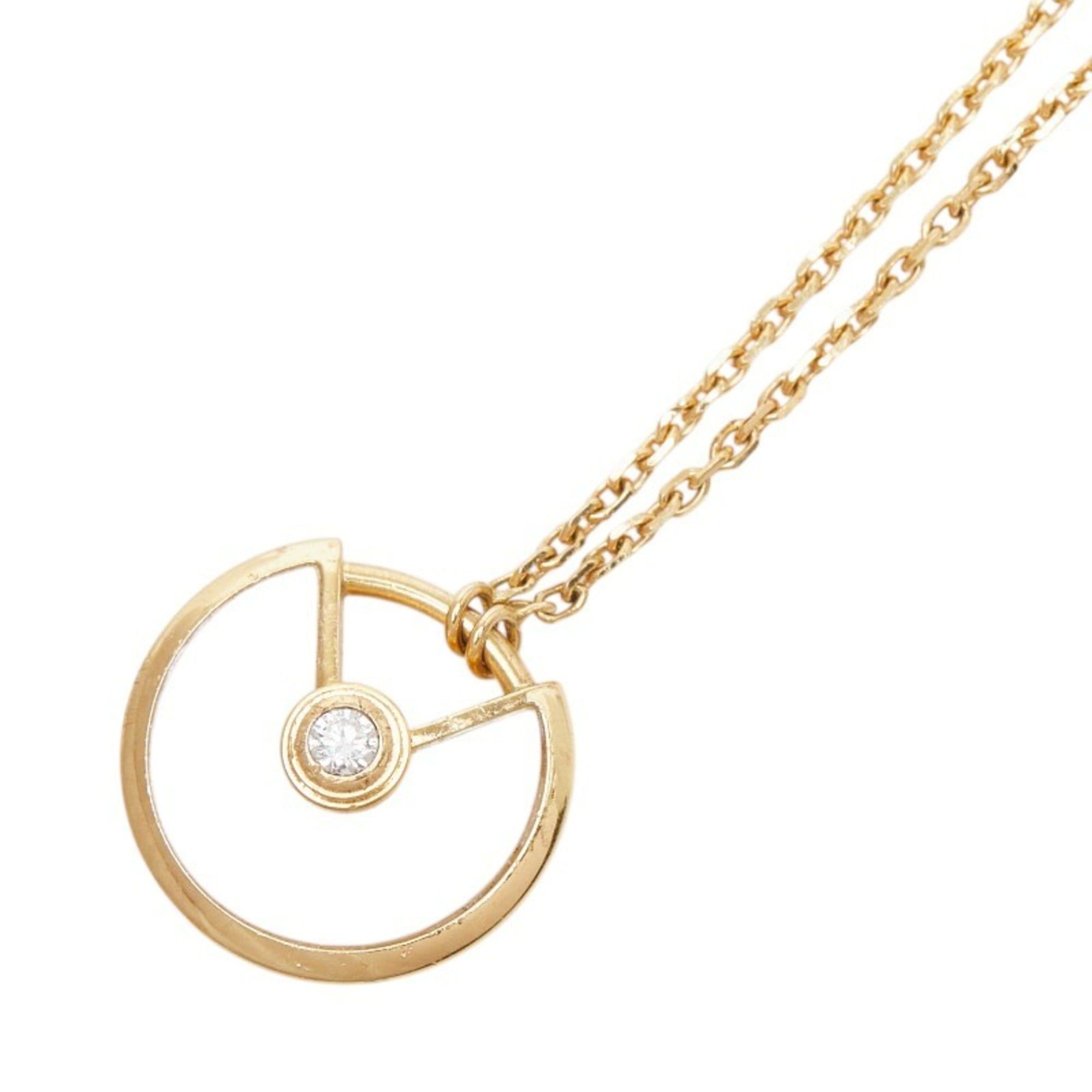 Cartier Cartier Amulette de XS Necklace in 18K Yellow Gold with Diamonds and White Shell, Women's Size ONE SIZE - 1 Thumbnail