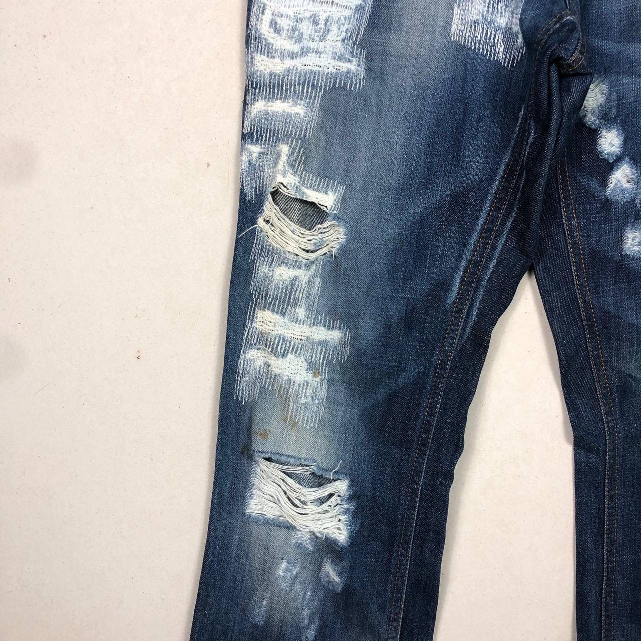 Dolce & Gabbana Destroyed Dolce & Gabbana Distress Ripped Jeans Punk Denim Size US 31 - 5 Thumbnail