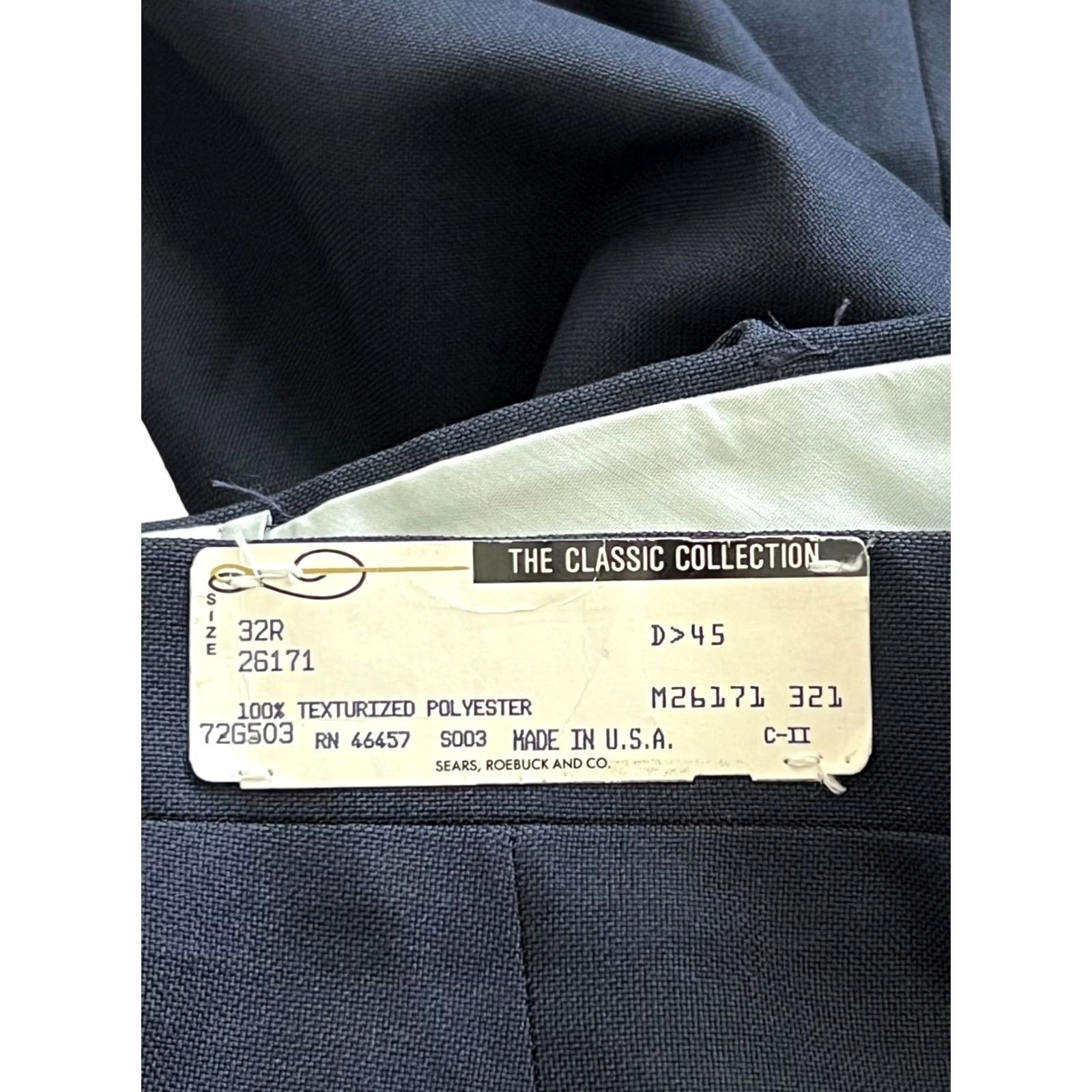 Vintage Perma Prest Pants Mens 32R Navy Classic Fit Stretch Waistband Formal Career NEW Size US 32 / EU 48 - 5 Thumbnail