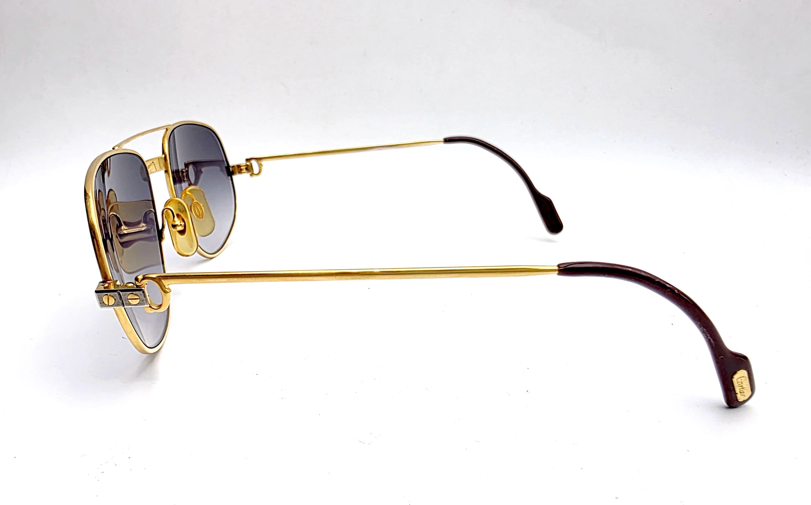 Cartier 🔴 Vintage Cartier Romance Santos Sunglasses Gold Plated Size ONE SIZE - 9 Thumbnail