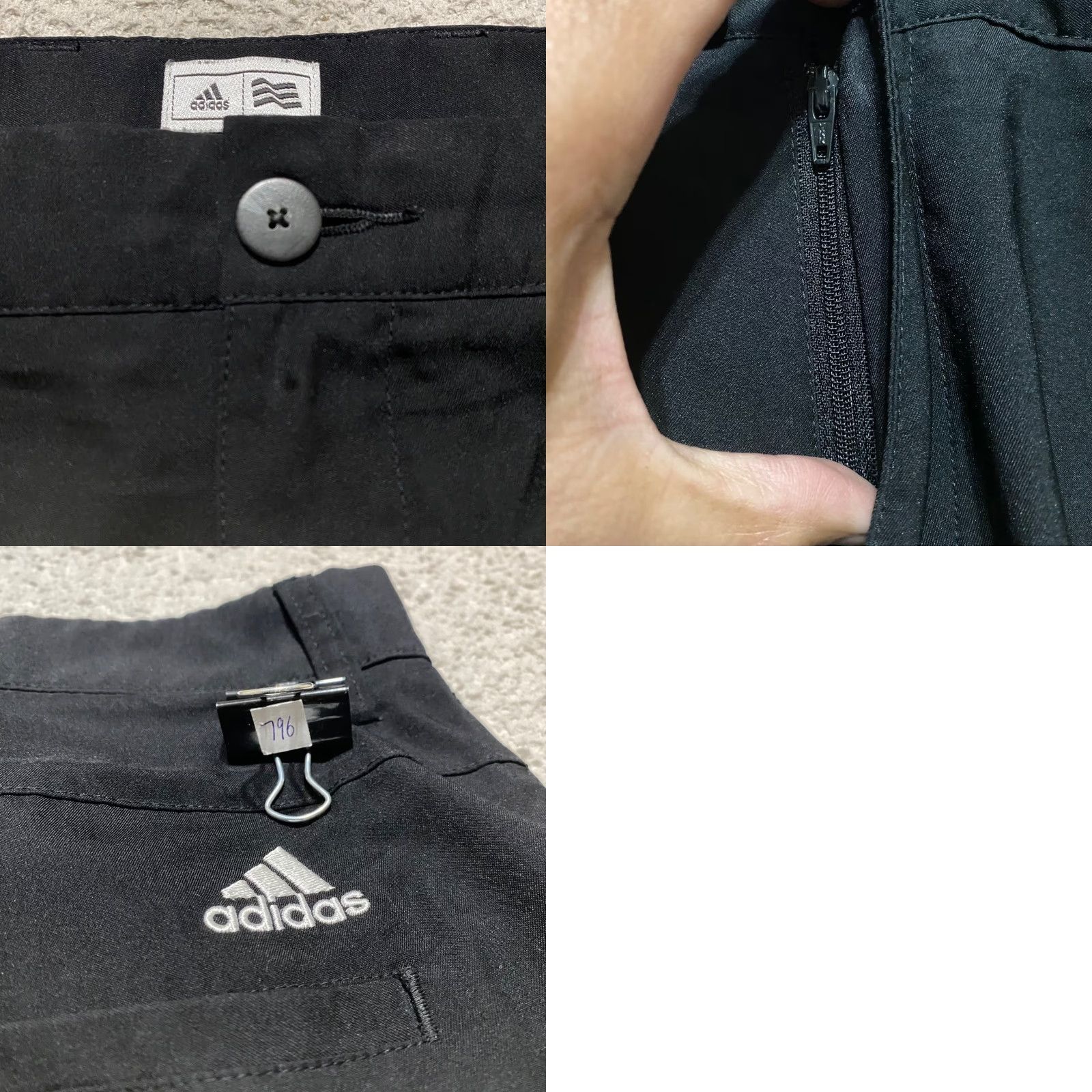 Adidas Adidas Shorts Flat Front Black 34 Regular Men's Elastic Wide Inseam 11" Chino Outdoor Sports Pocketed Size US 34 / EU 50 - 8 Thumbnail