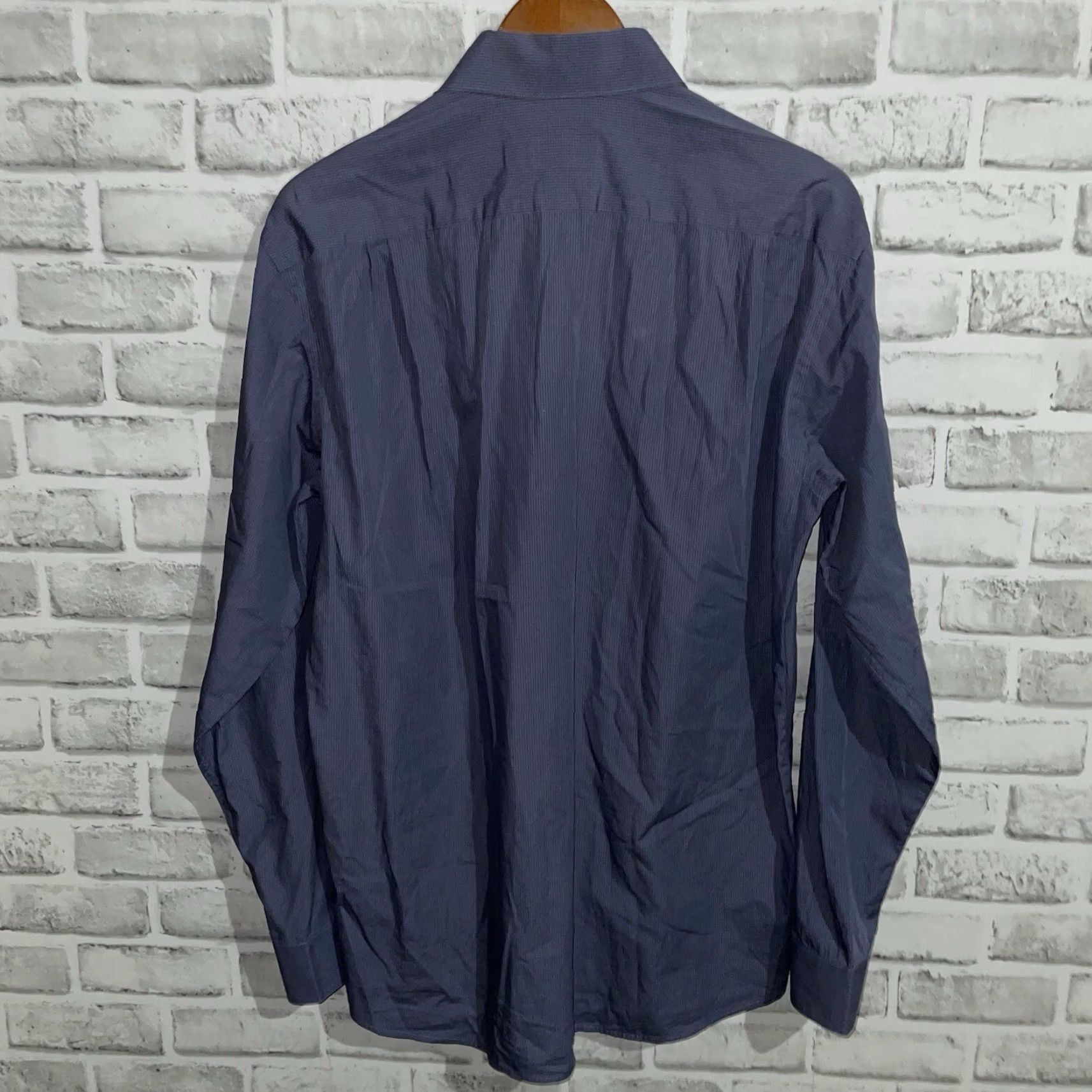 Hugo Boss VINTAGE Hugo Boss Blue Checkered Long Sleeve Button-Down Dress Shirt Mens 15.5 Blue Size 40R - 5 Thumbnail