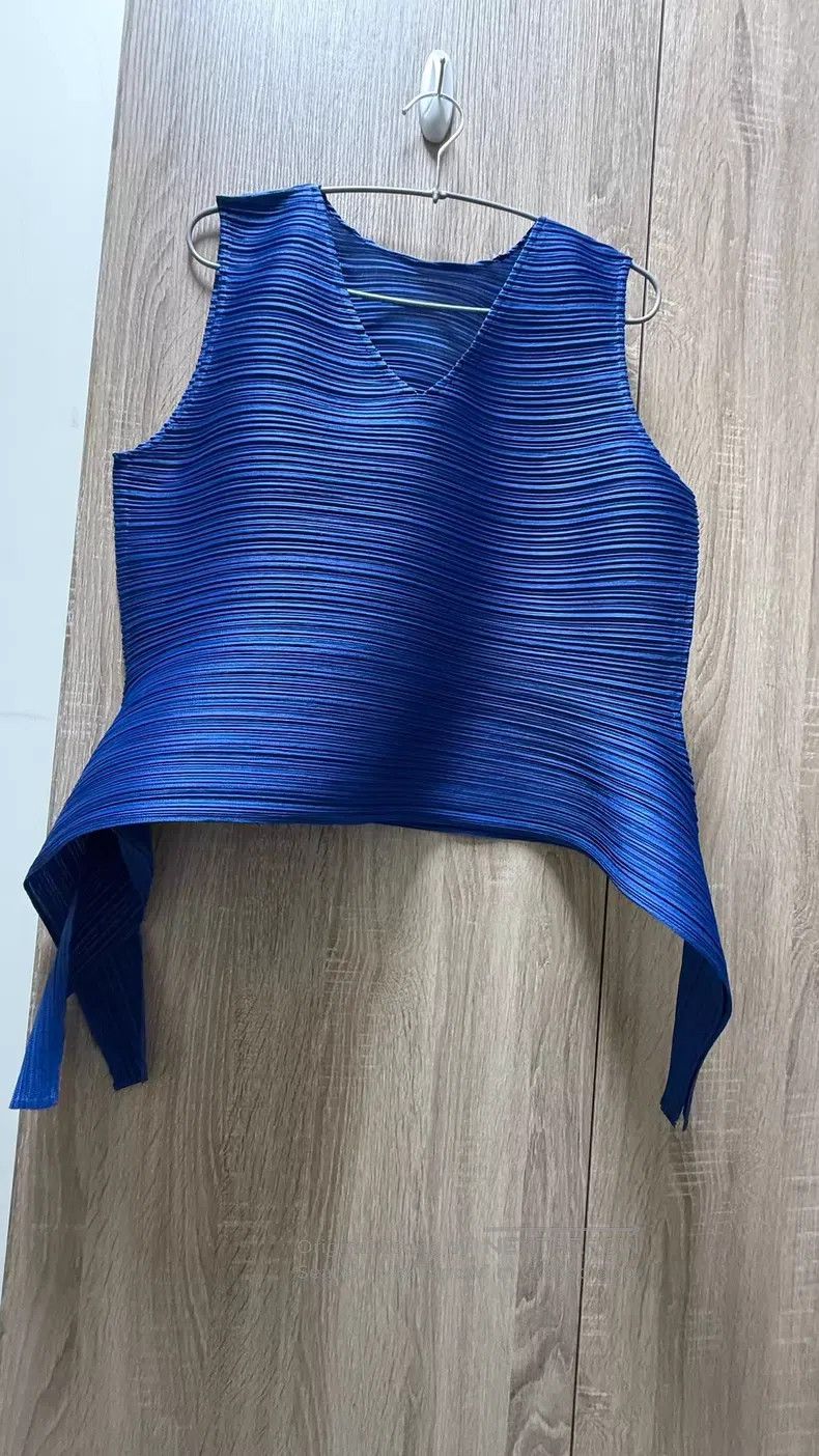 Issey Miyake Issey Miyake Blue Vest Size L / US 10 / IT 46 - 2 Thumbnail