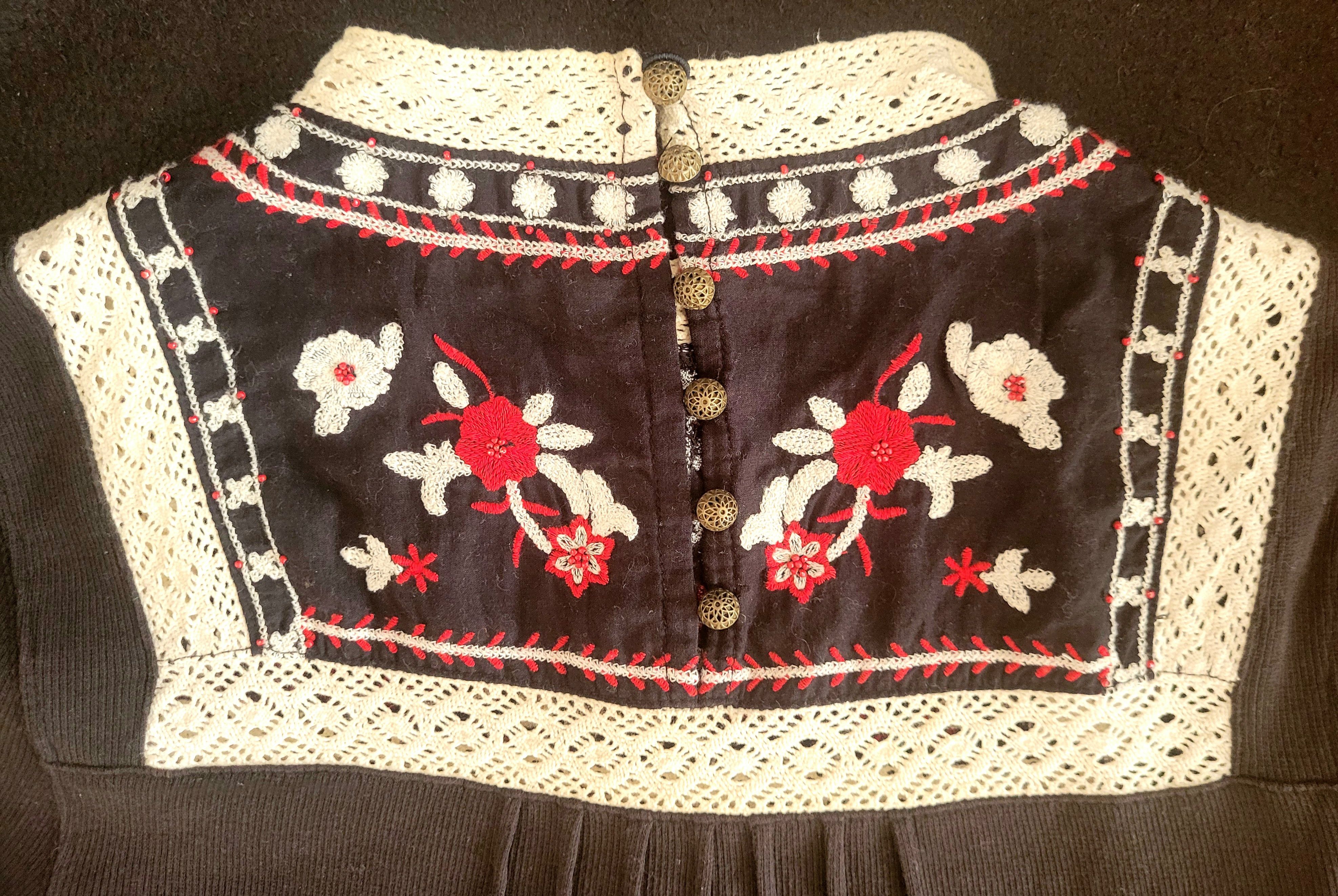 Free People Blouse brodée coton Free People 36 vintage 70's Size XS / US 0-2 / IT 36-38 - 4 Thumbnail