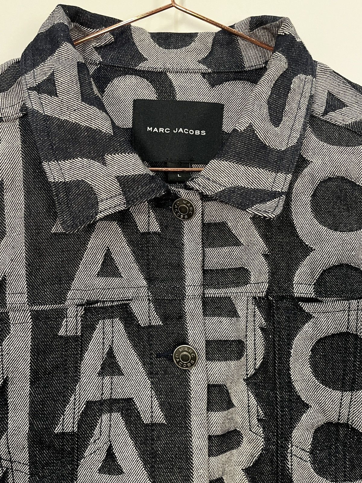 Marc Jacobs Marc Jacobs Raw Denim Monogram Jacket (unisex) Size US L / EU 52-54 / 3 - 11 Thumbnail