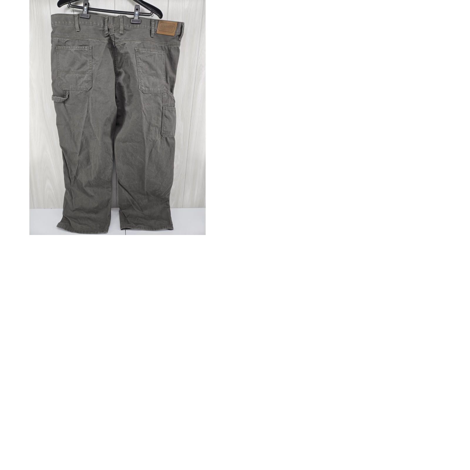 Vintage CE Schmidt Workwear Pants Mens 46x30 Gray Green Canvas Carpenter Jeans Pants Big & Tall Size US 30 / EU 46 - 9 Thumbnail