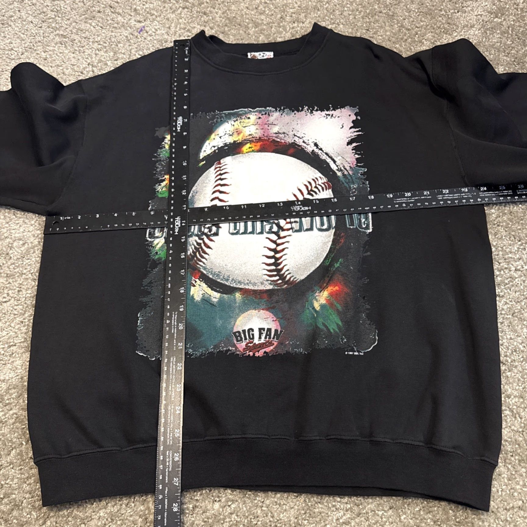 Vintage VTG 1997 Baseball Outta This World Big Fan Sports Black Crewneck Sweatshirt L Adult Mens Size US L / EU 52-54 / 3 - 5 Thumbnail