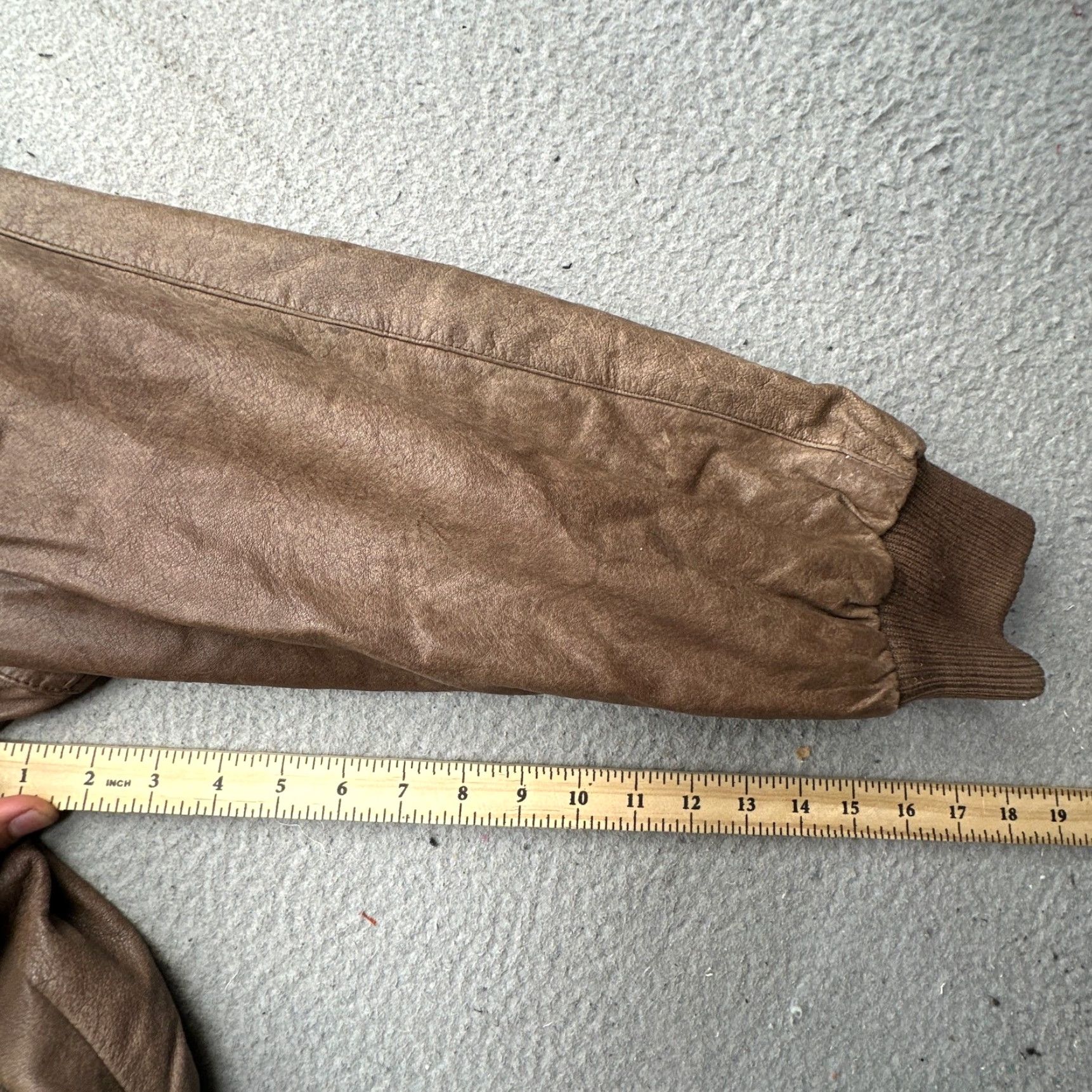 Roundtree & Yorke VINTAGE Roundtree & Yorke Bomber Leather Jacket Mens XL Brown Map Lined Flight Jacket Size US XL / EU 56 / 4 - 4 Thumbnail