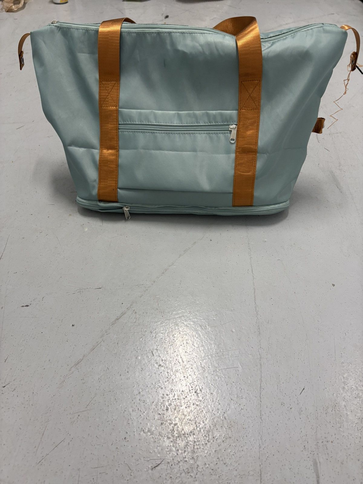 Other Merax Light Blue & Brown Bag with Zipper, Adjustable Strap Size ONE SIZE - 8 Thumbnail